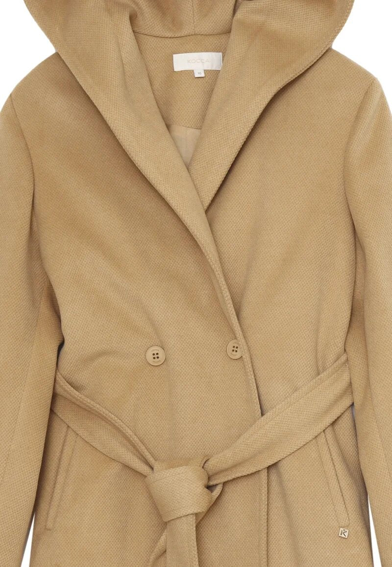 Kocca cappotto cammello bambina e ragazza con cappuccio elegante - CAMMELLO | CammarataMode