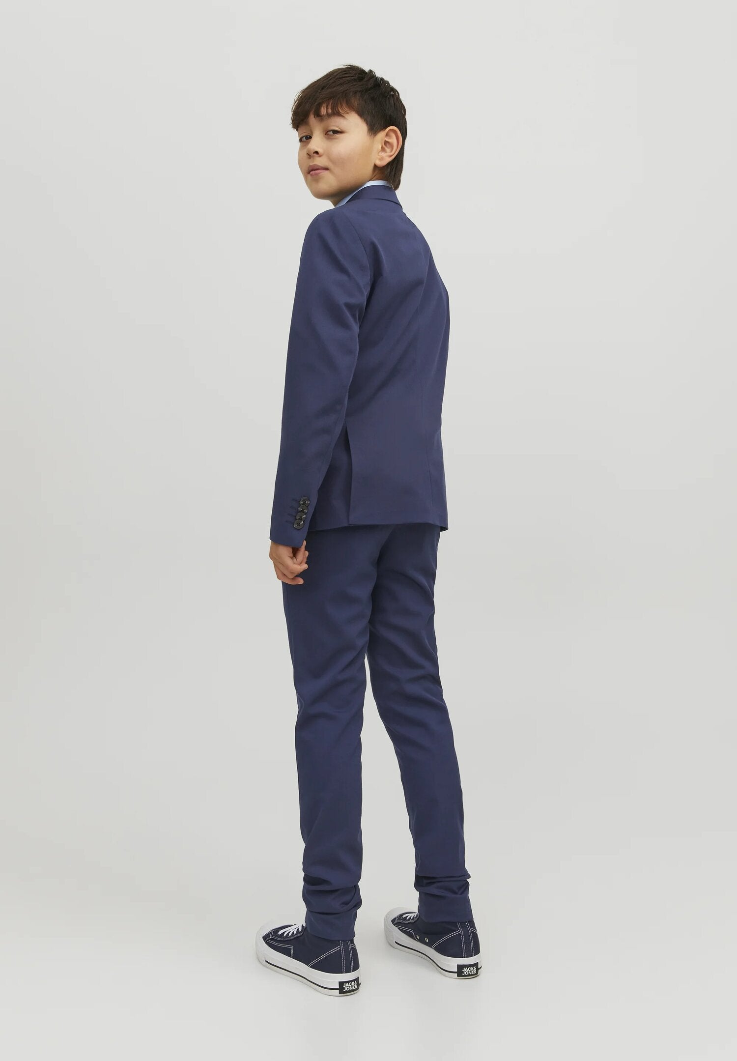 Jack & Jones Junior pantaloni eleganti bambino e ragazzo medieval blu slim fit