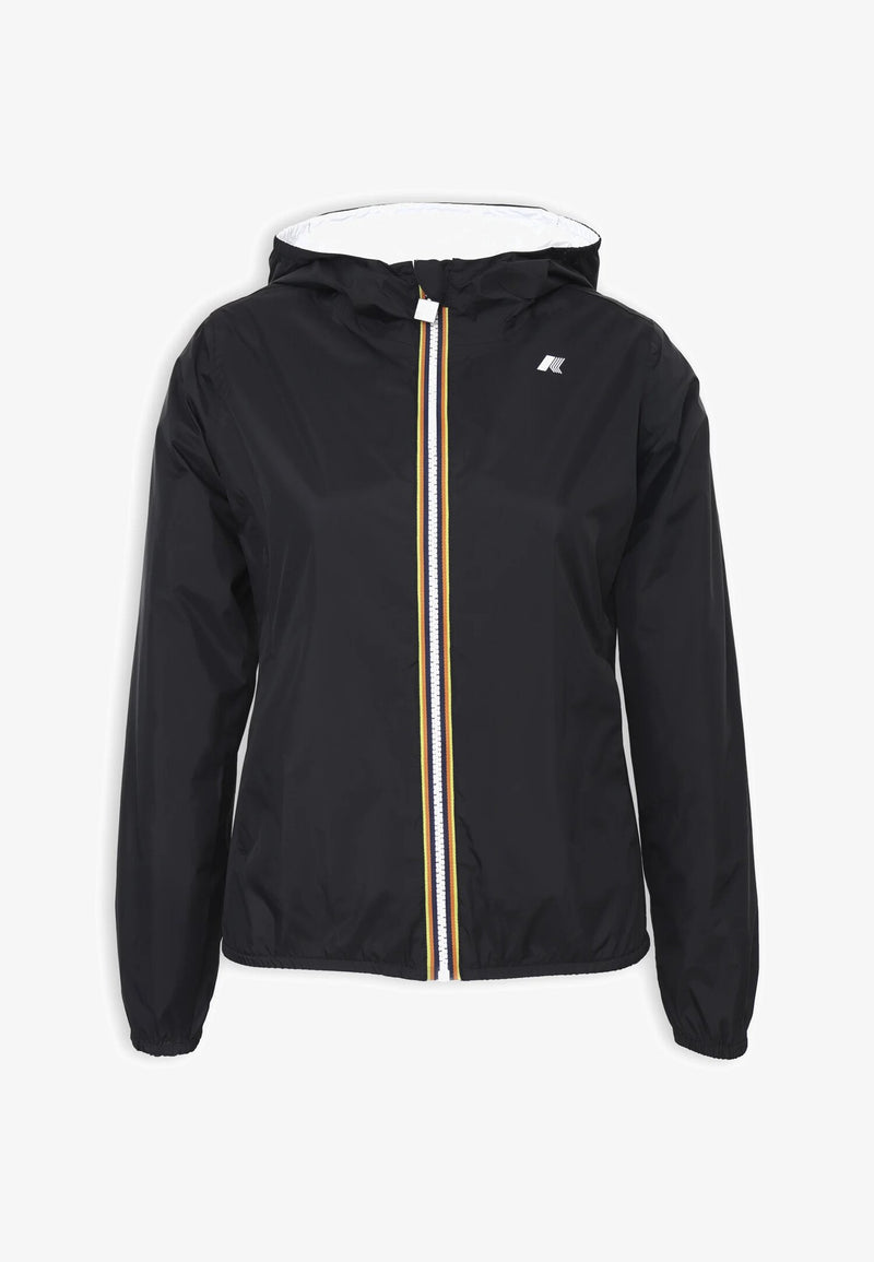K-Way girls' black and white waterproof double-face jacket - BLACK | CammarataMode