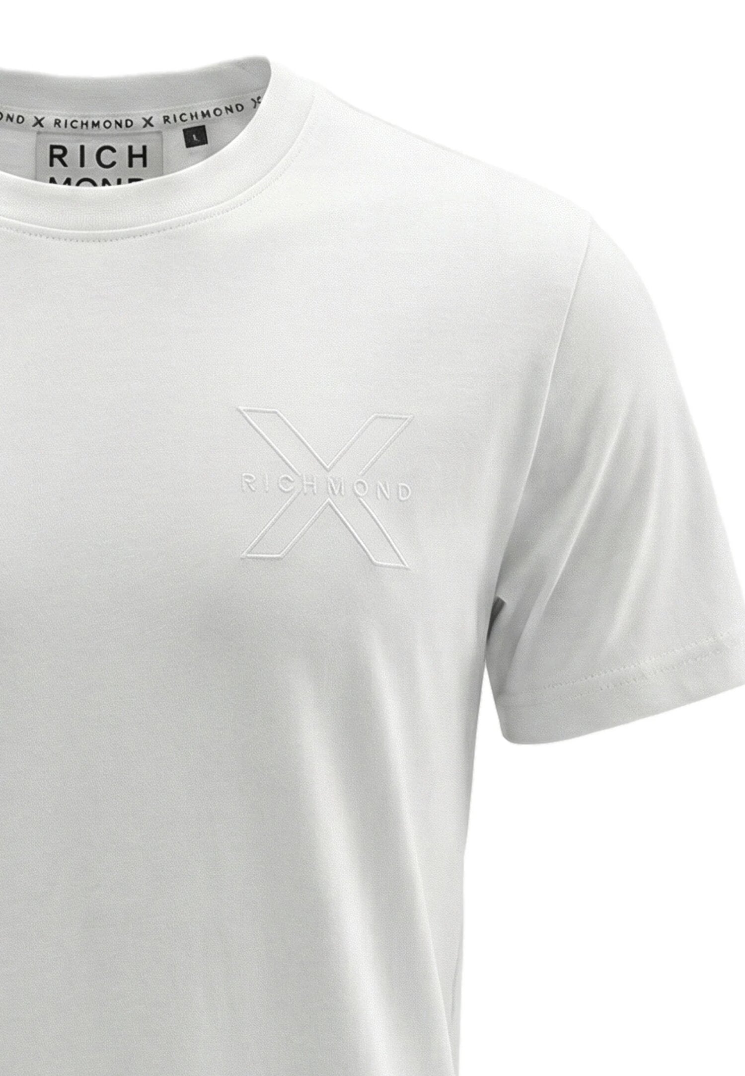 John Richmond Tshirt Bianca Con Logo x Uomo UMP26024TS_