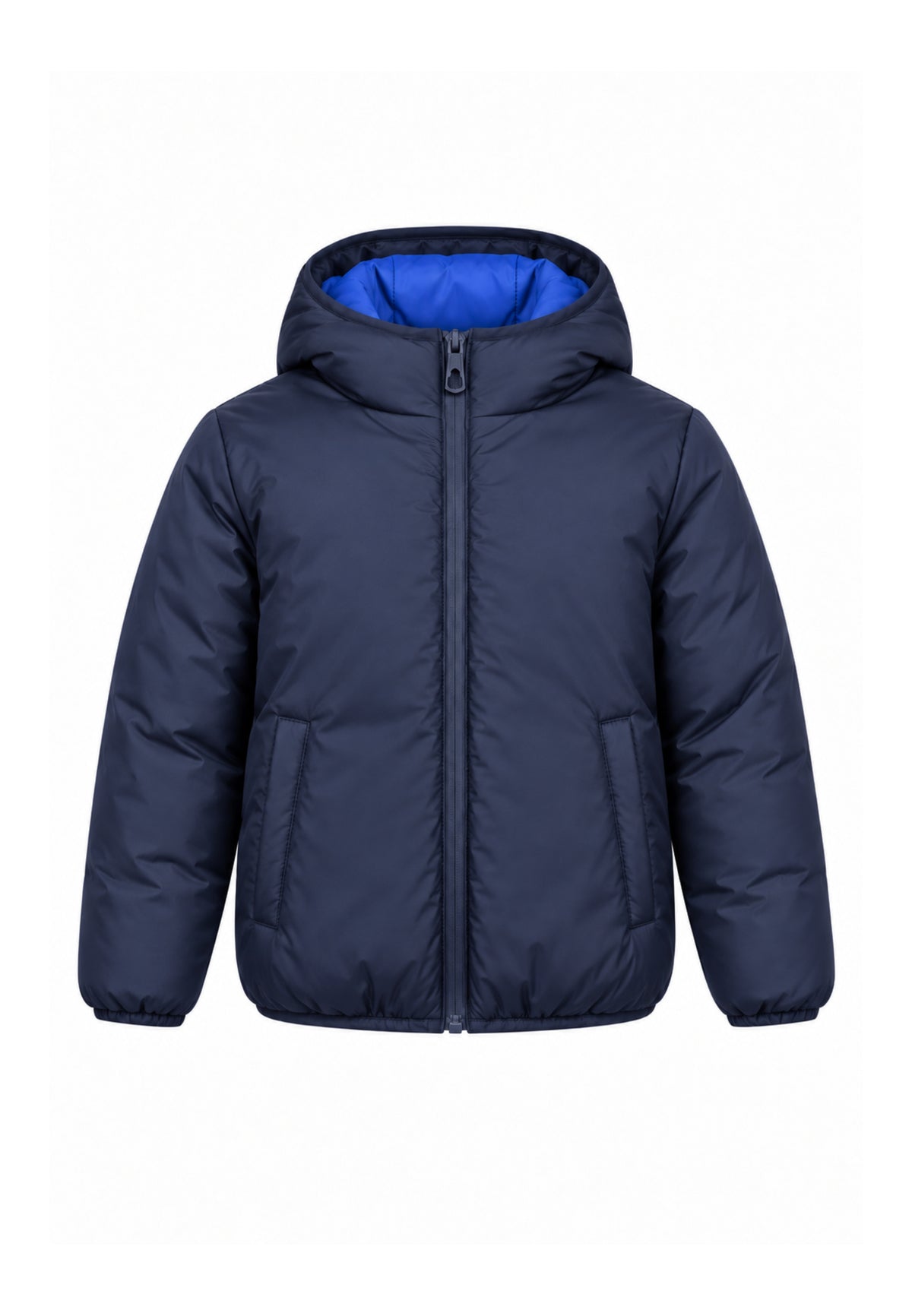 Refrigue GIUBBOTTO BLU DOUBLE FACE CON CAPPUCCIO Bambini e ragazzi 28UXO00058.BLU_