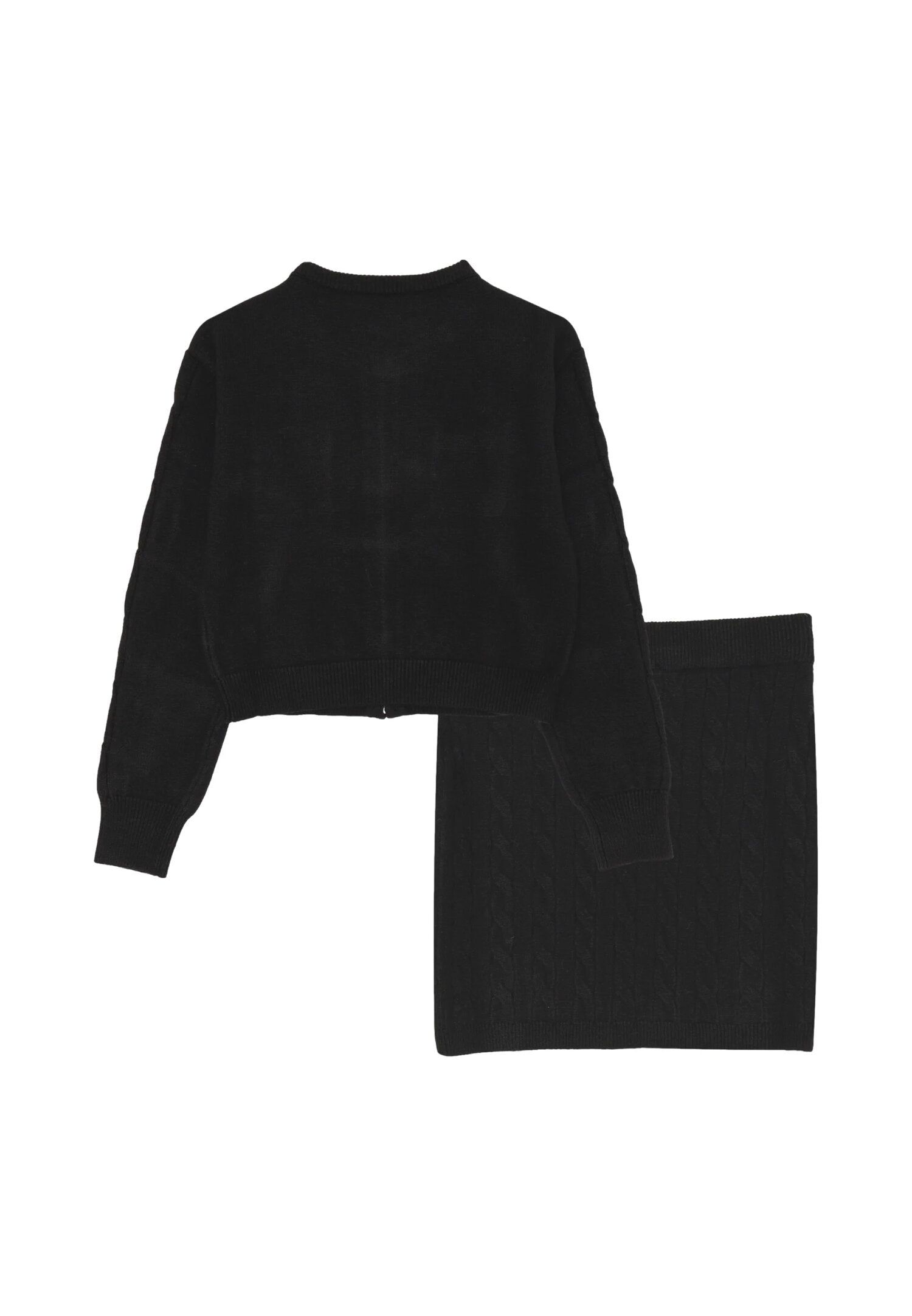 Kocca Completo Nero Bambina In Lana Girocollo Elegante AI25