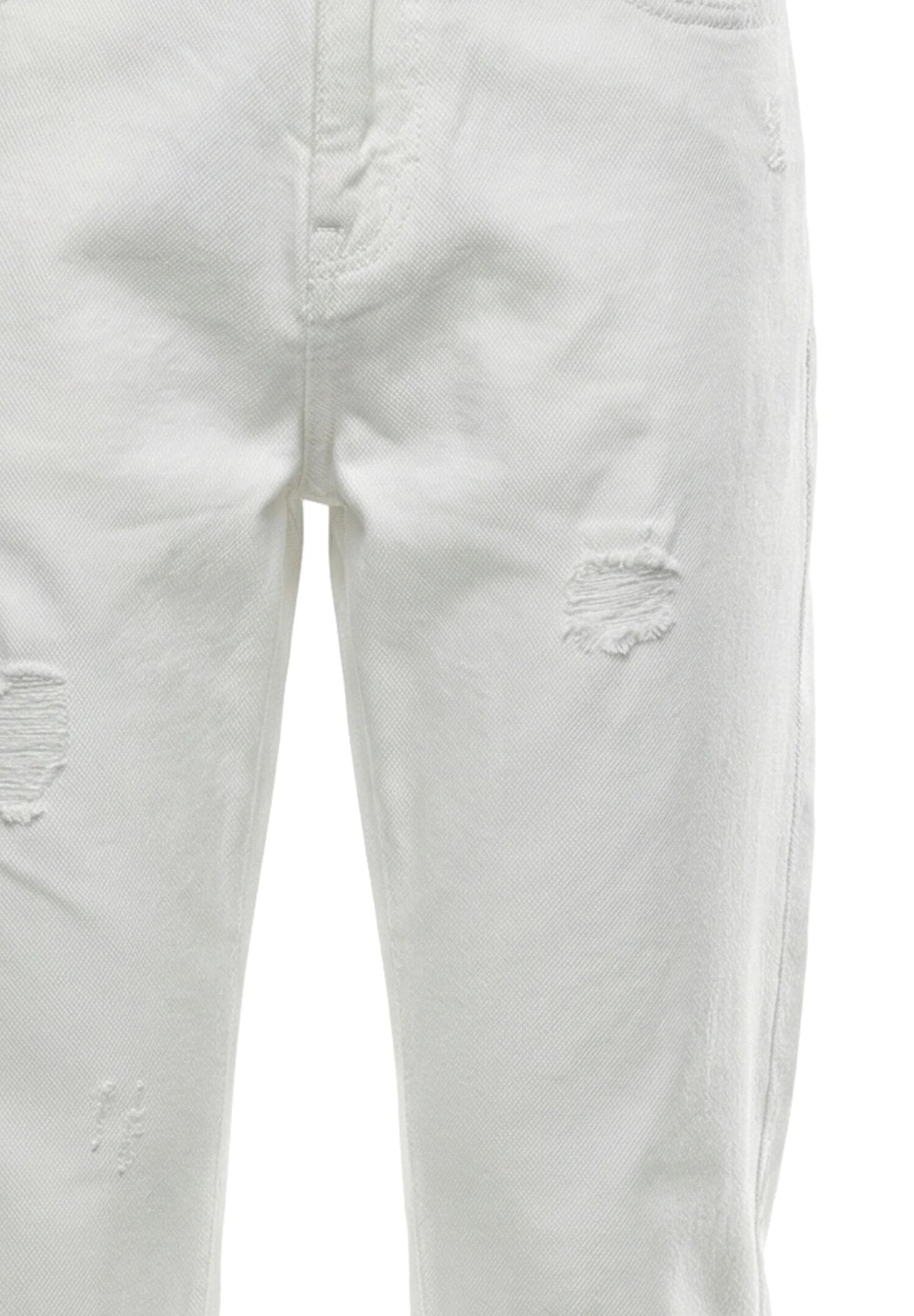 Roy Roger's Jeans Bianco Strappato a Linea Dritta Bambino RG127_