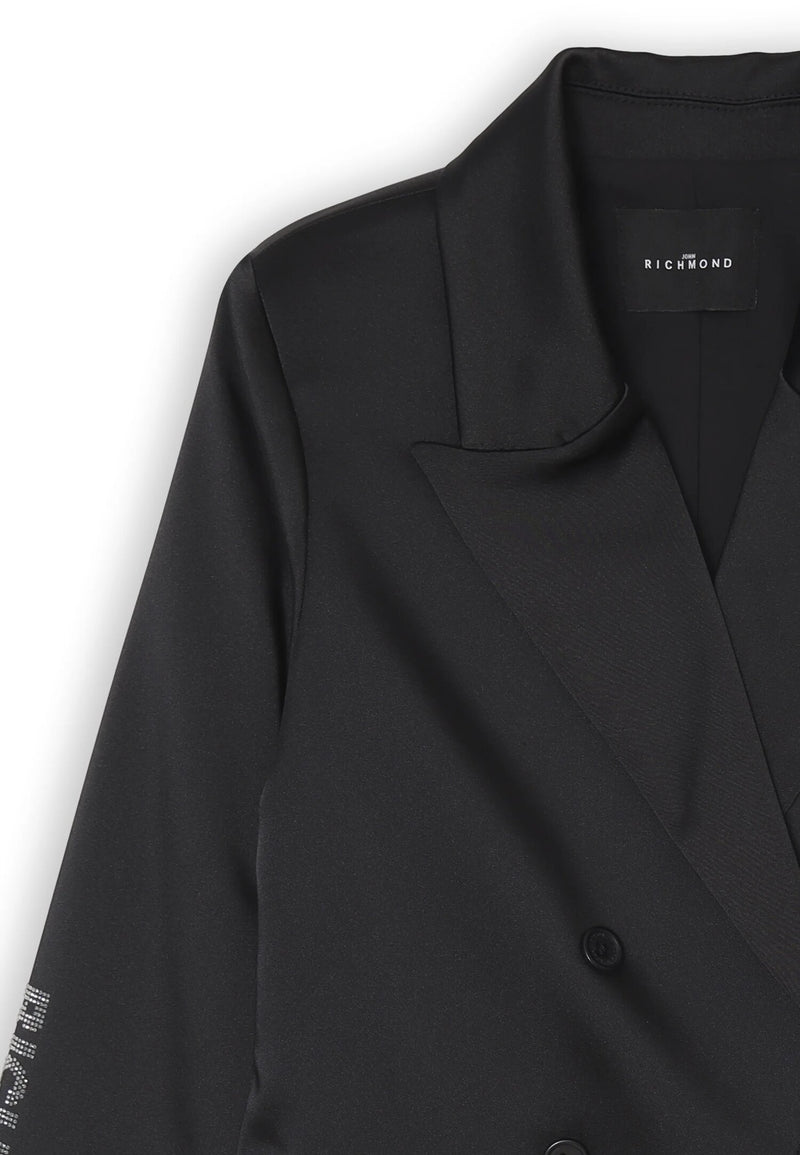 Richmond Black Double Breasted Jacket Kids Junior Elegant - BLACK | CammarataMode