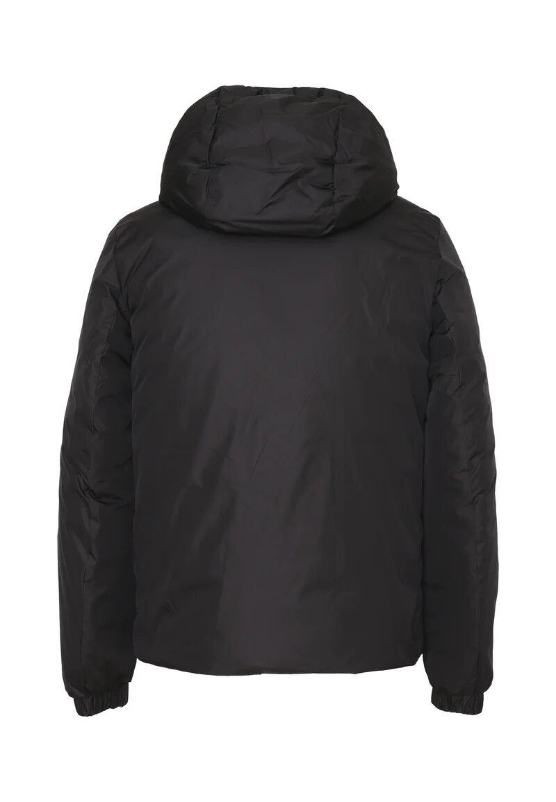 Refrigiwear Giubbotto Nero Bambino In Nylon Con Cappuccio Reversibile AI25