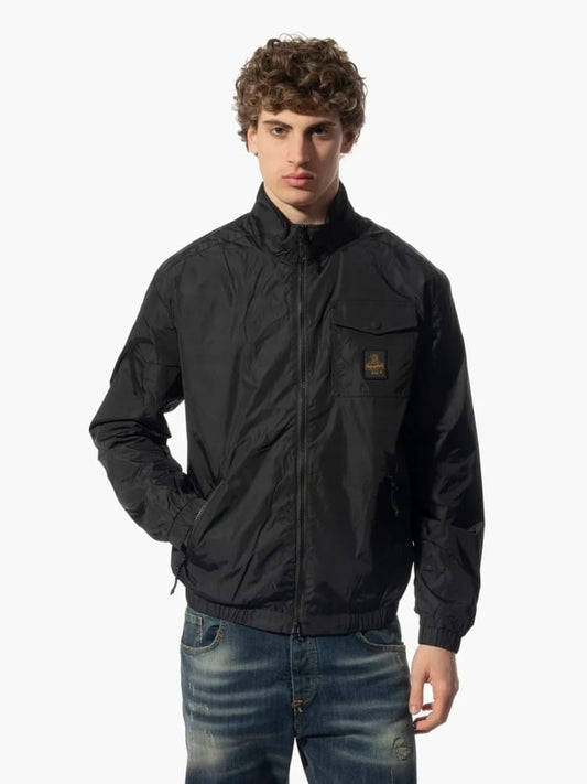 Refrigiwear giubbotto nero uomo mini logo