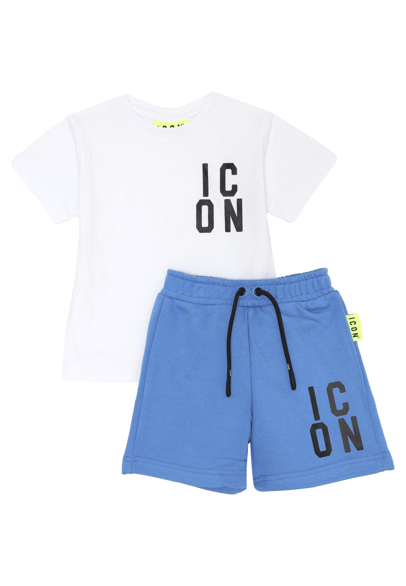 ICON complete baby blue 12 months 4 years summer cotton black writing - SKY BLUE | CammarataMode