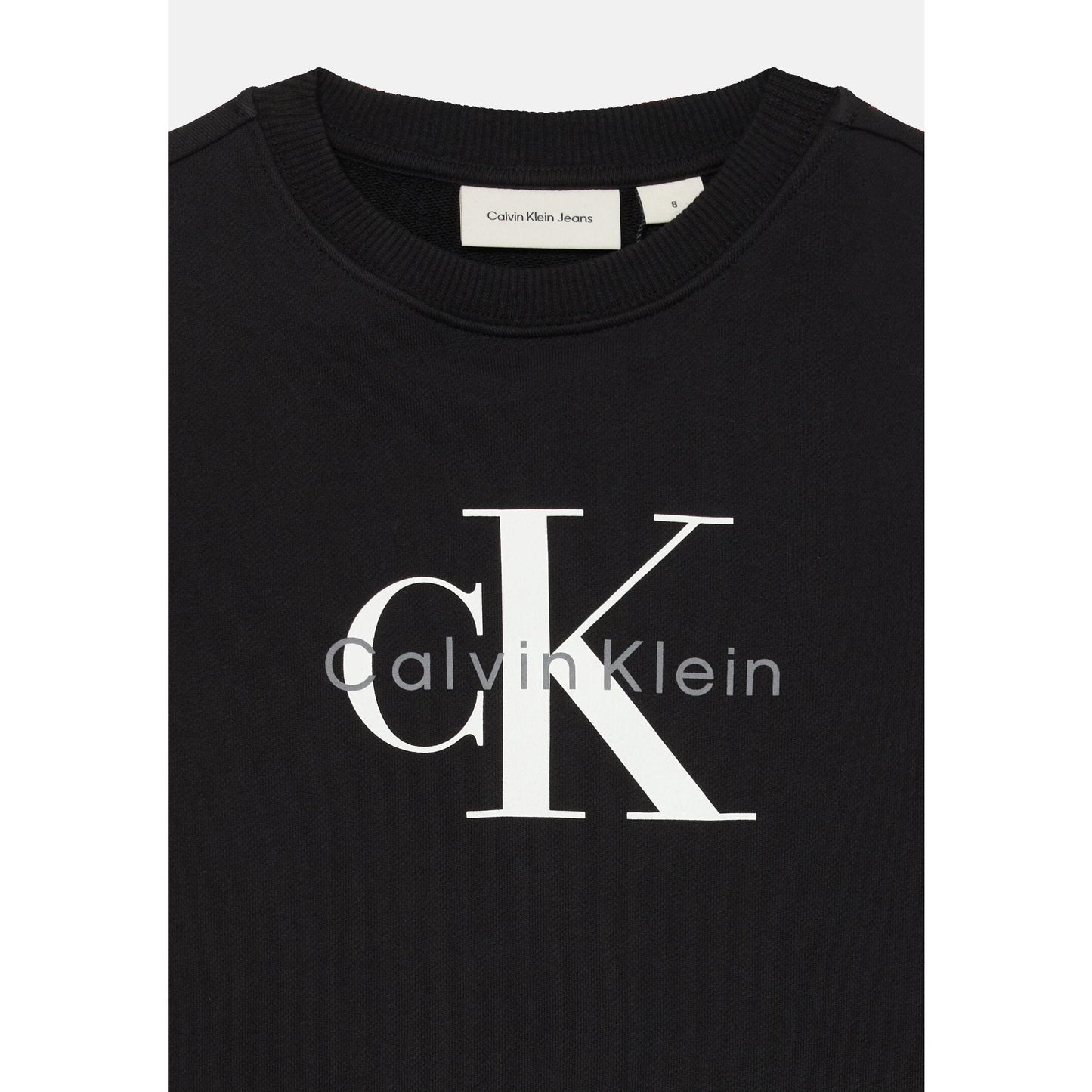 Calvin Klein Felpa Nero Bambino In Cotone Girocollo | Sportivo PE26