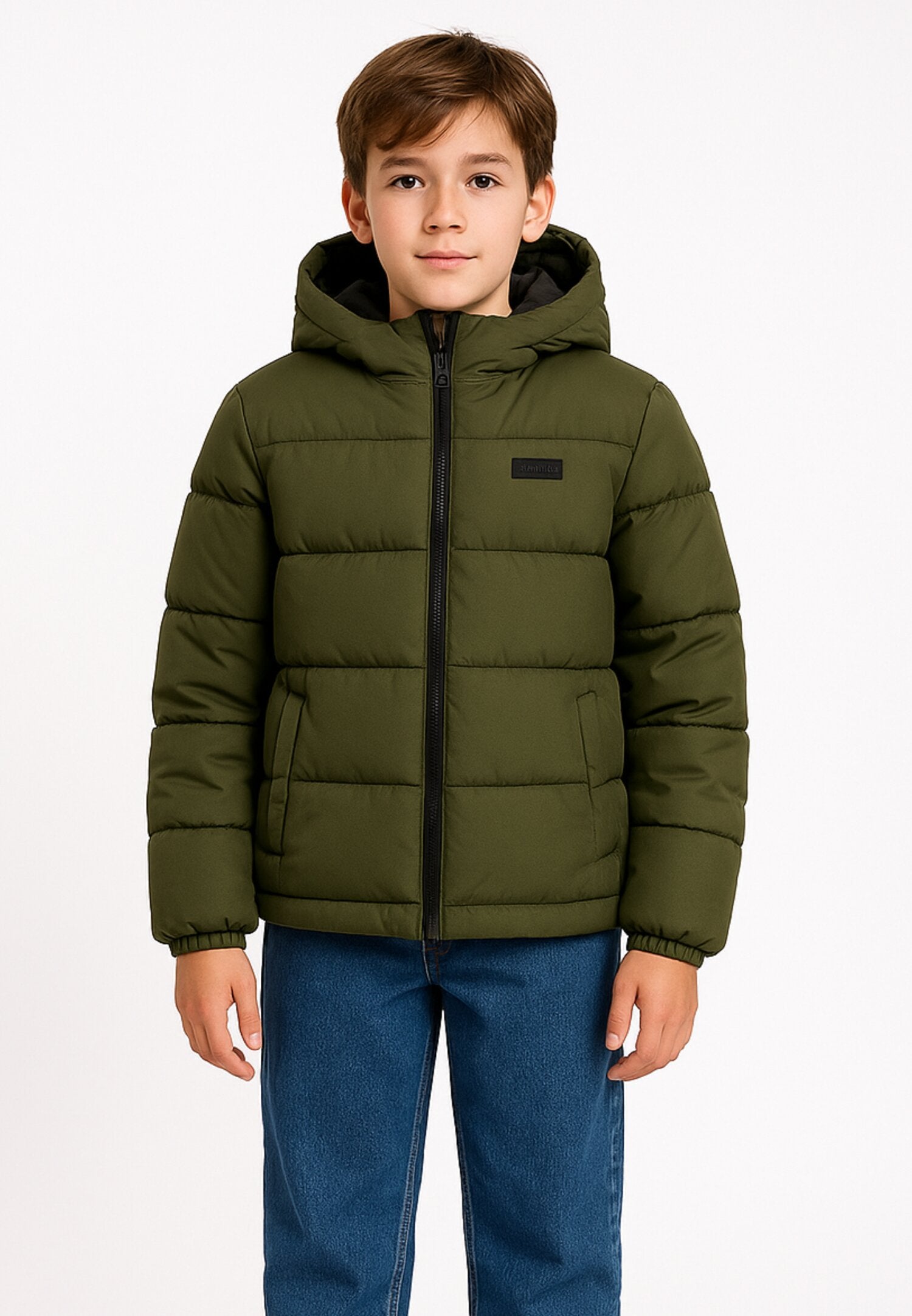 Jack & Jones giacca invernale verde oliva bambino e ragazzo imbottita