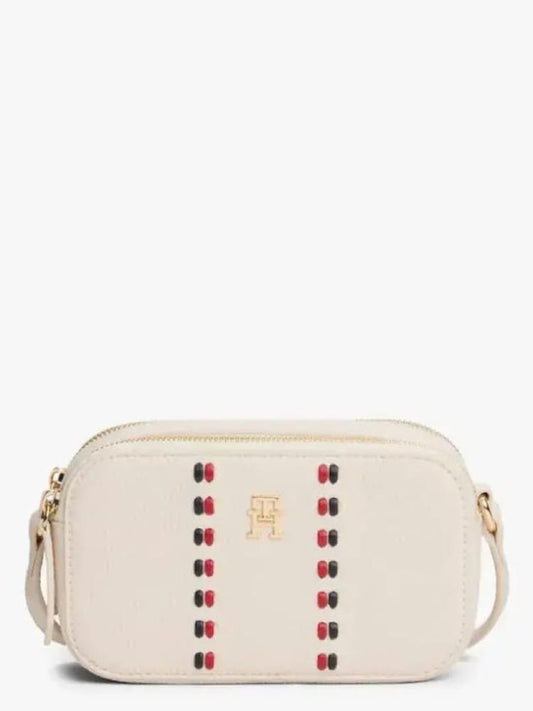 Tommy Hilfiger borsa crema donna mini logo sul davanti | Misure: 19 x 6 x 11 cm