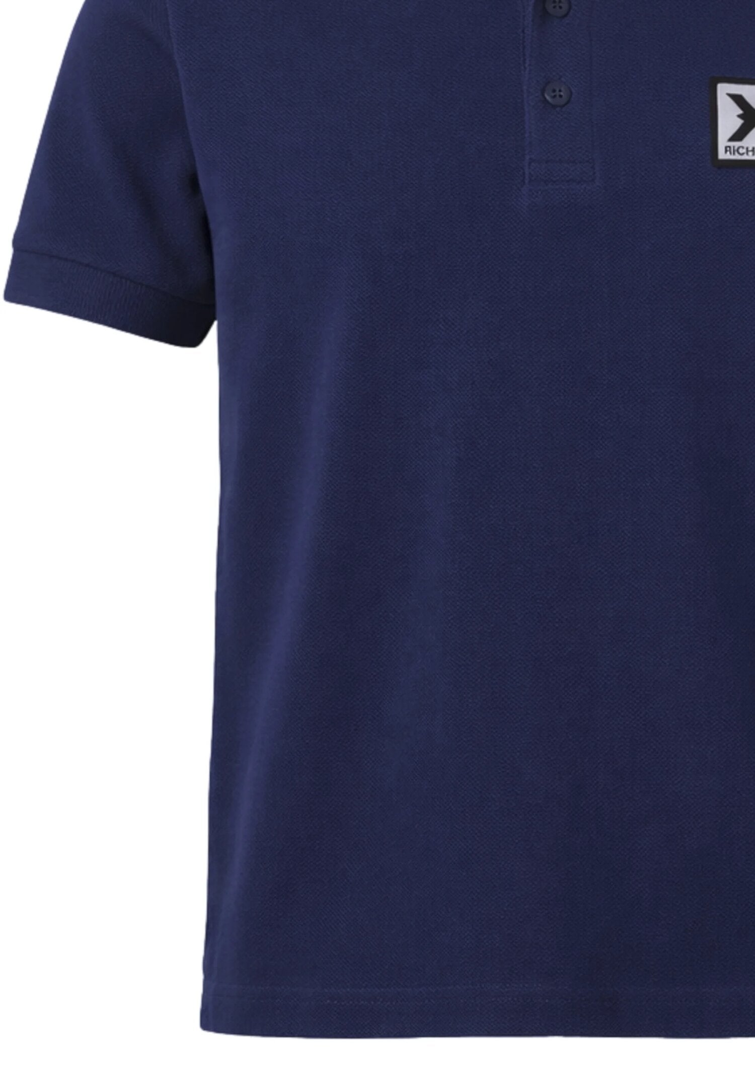 John Richmond Polo Blu Logo Quadrato Uomo Maniche Corte - UMP26036PO_