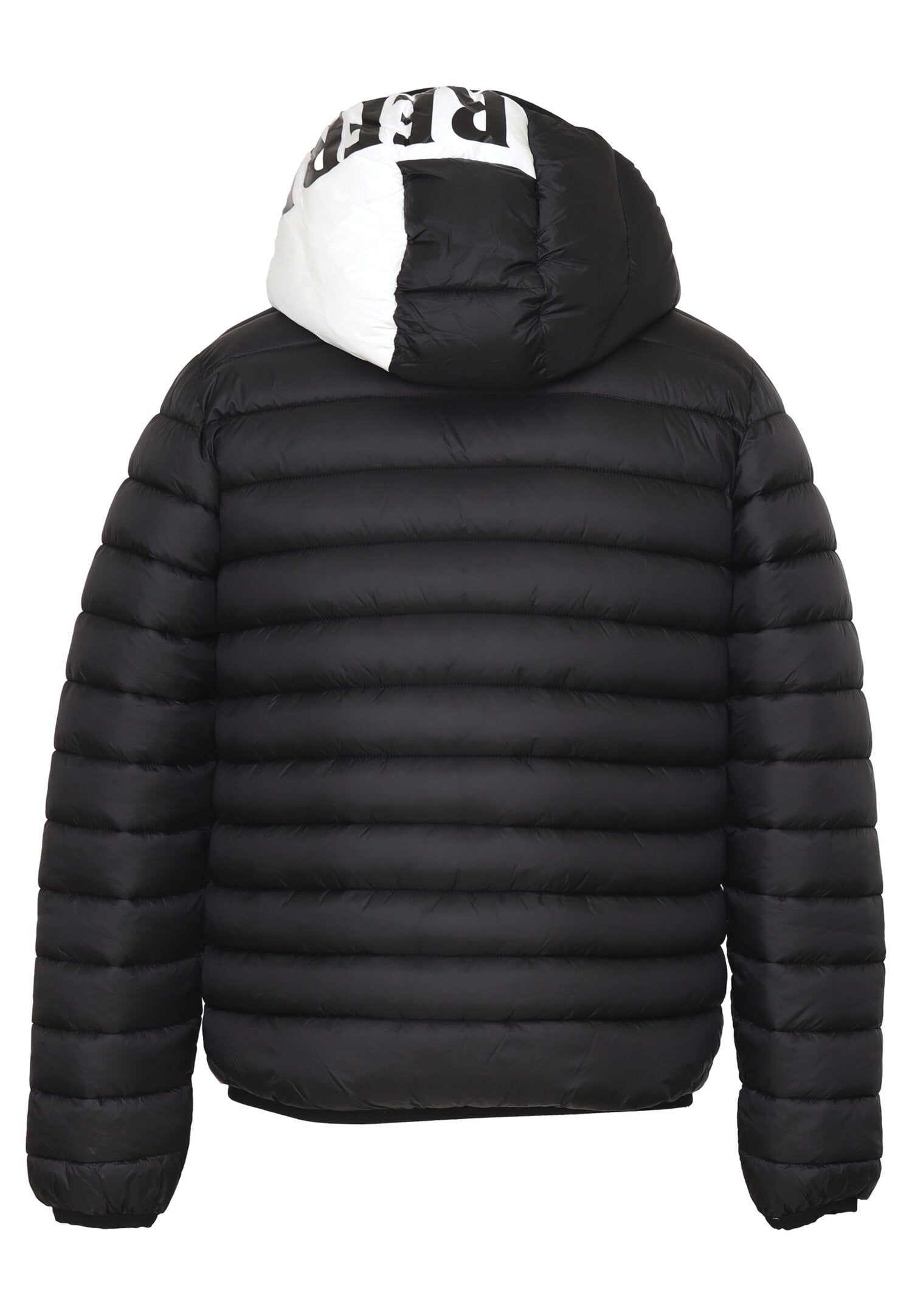 Refrigue Giubotto Nero Bambino In Nylon Con Cappuccio Quotidiano AI25