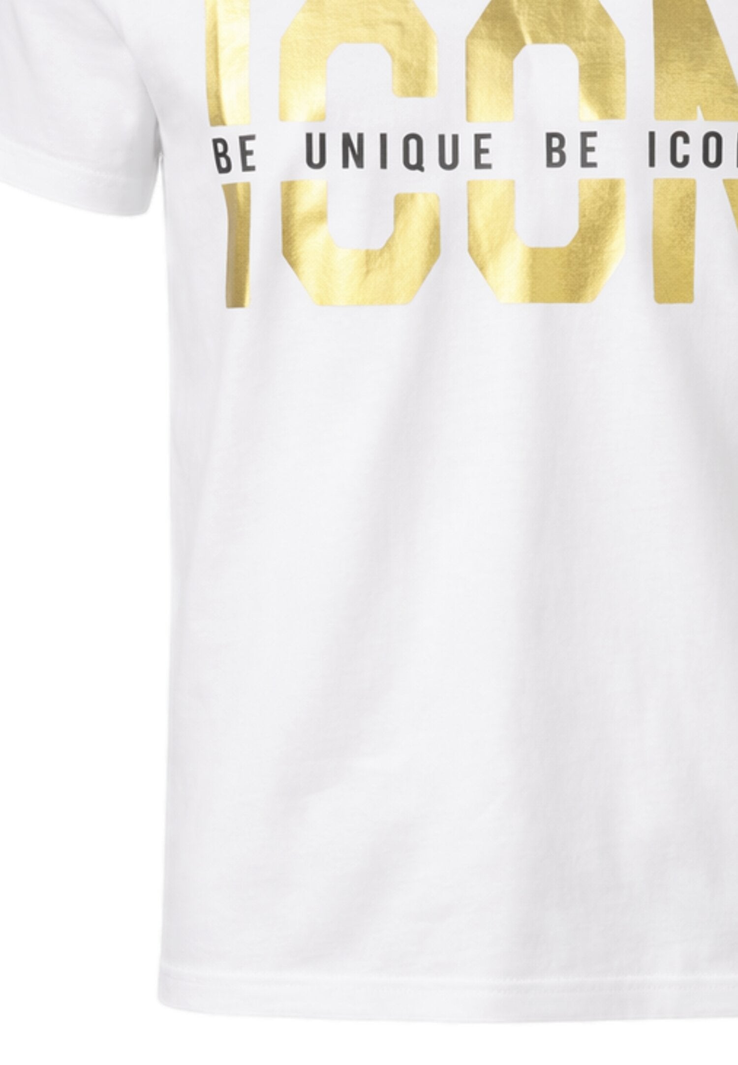 Icon Tshirt Bianca Logo Gold Bambino Maniche Corte - IBKS001161_