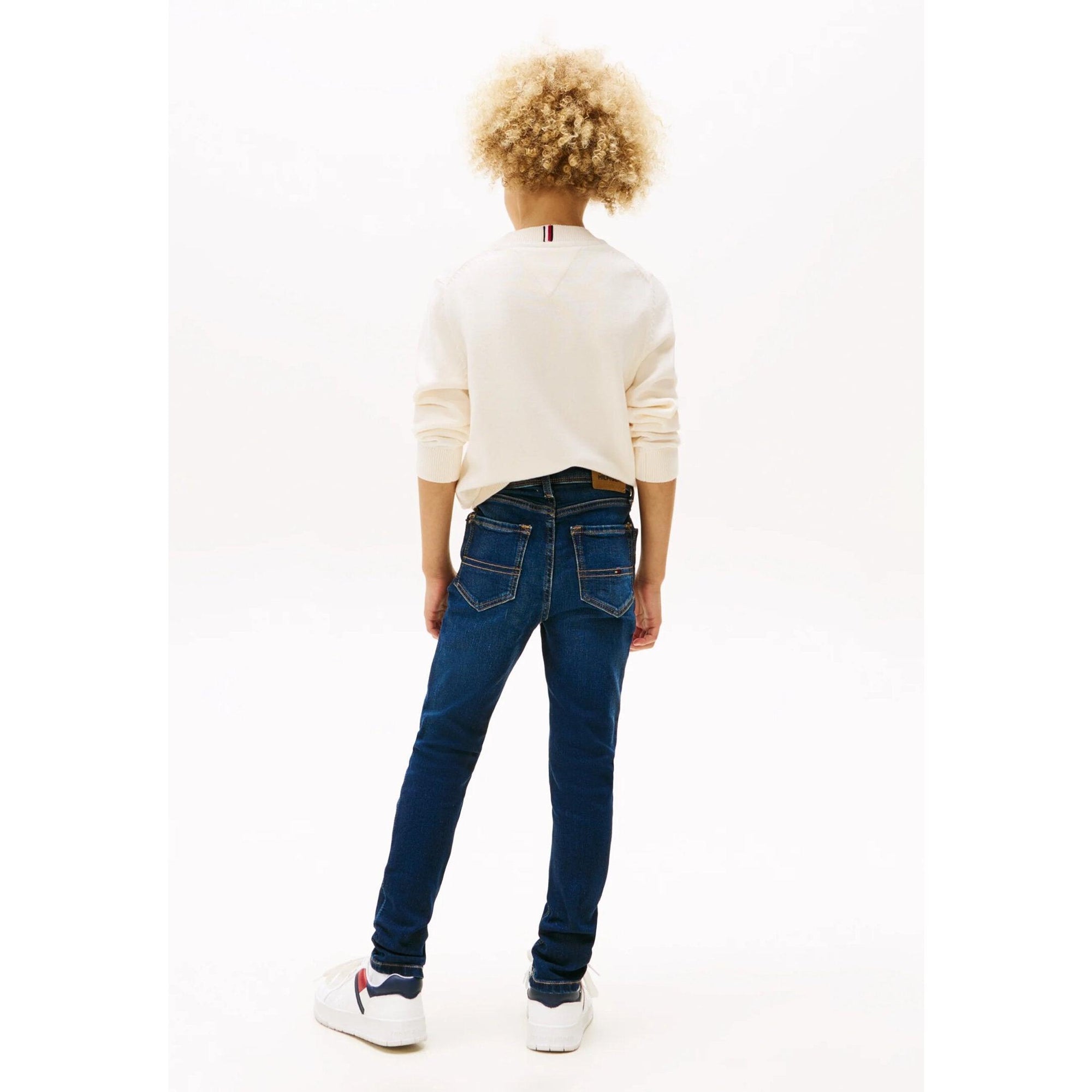 Tommy Hilfiger Jeans Denim Scuro Ragazzo Vita Regolabile Quotidiano PE26