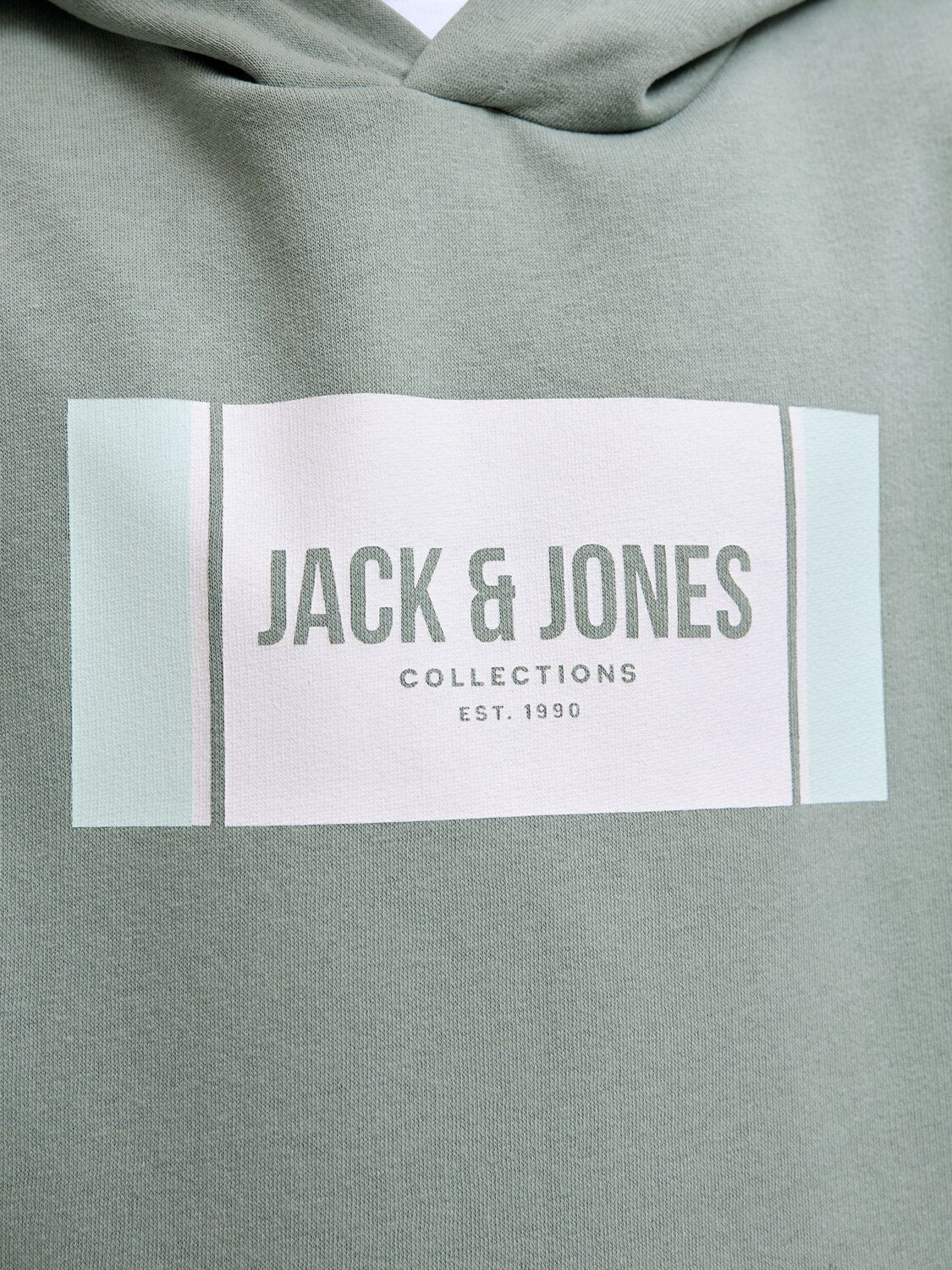 Jack & Jones Junior Felpa Verde Bambino Grafica In Cotone Con Cappuccio Scuola