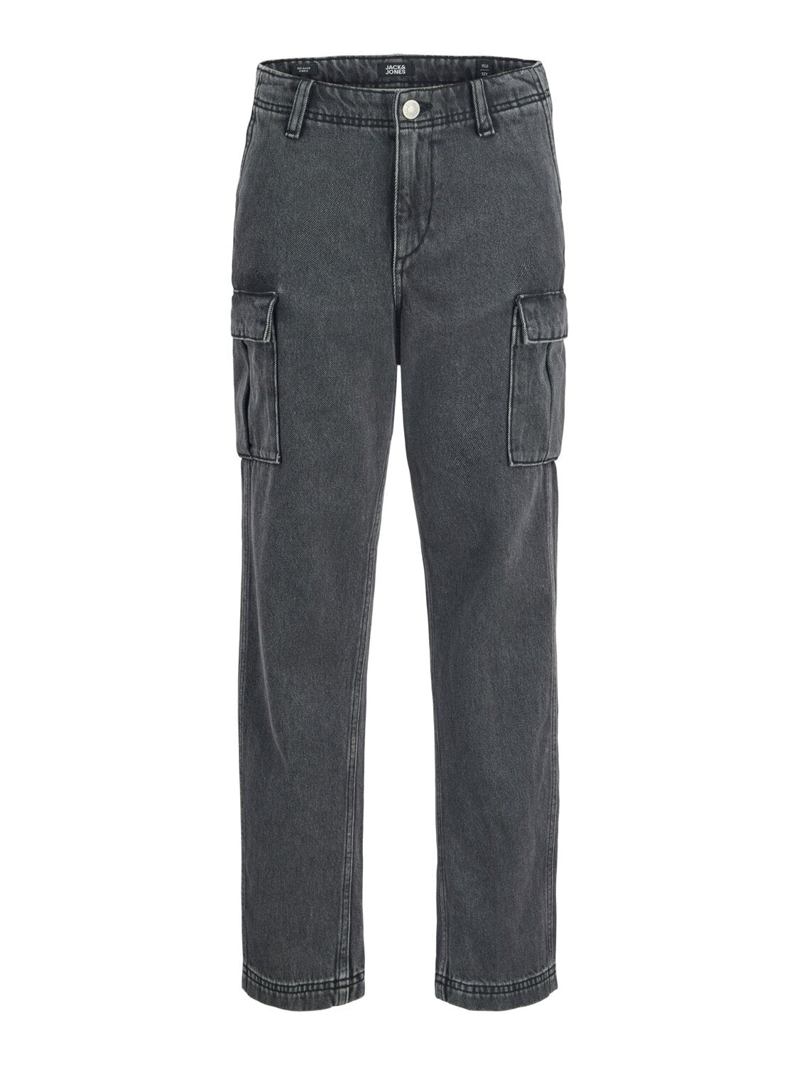 Jack & Jones Junior Jeans Nero Bambino Cargo Cotone Vita Regolabile Quotidiano