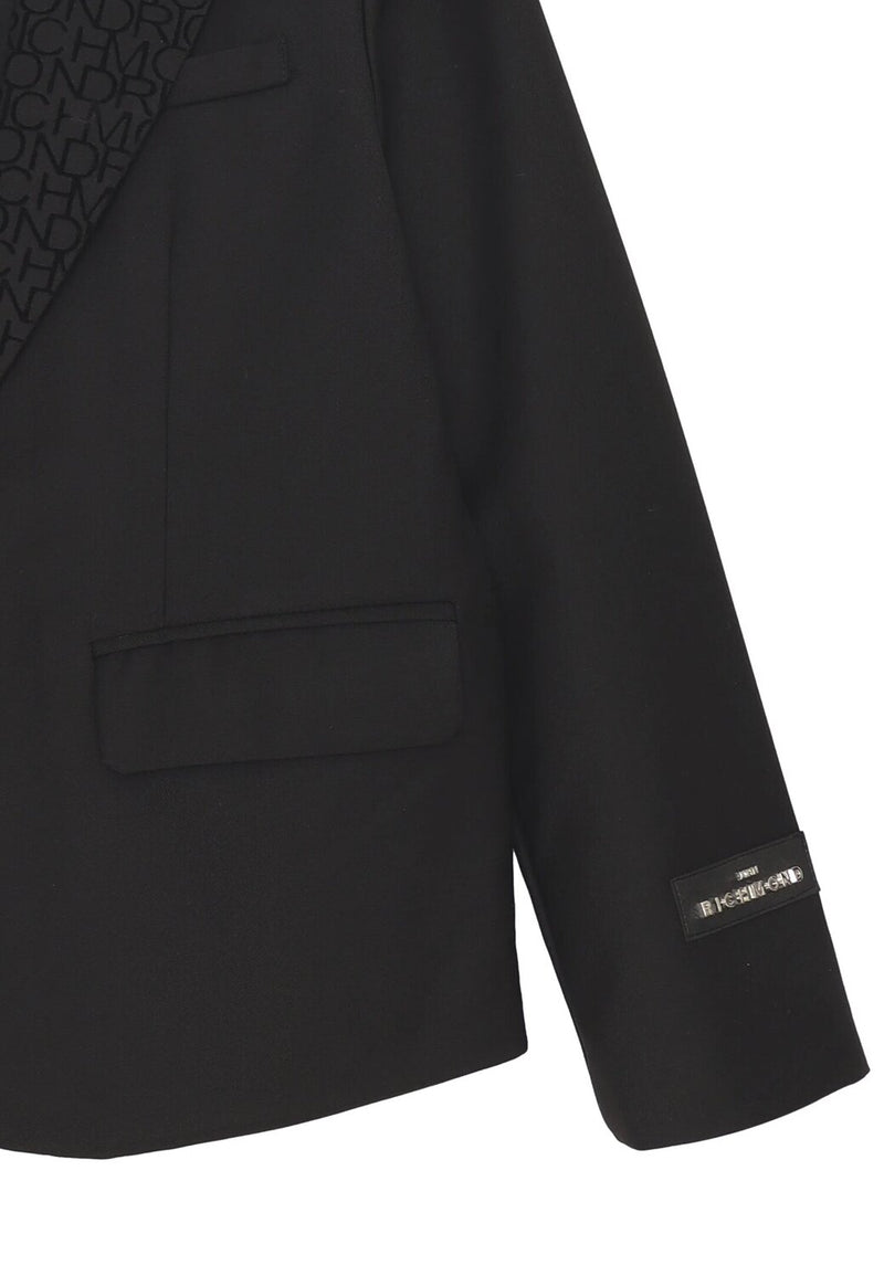 John Richmond blazer bambino nero elegante 8-16 anni dettagli raso - NERO | CammarataMode