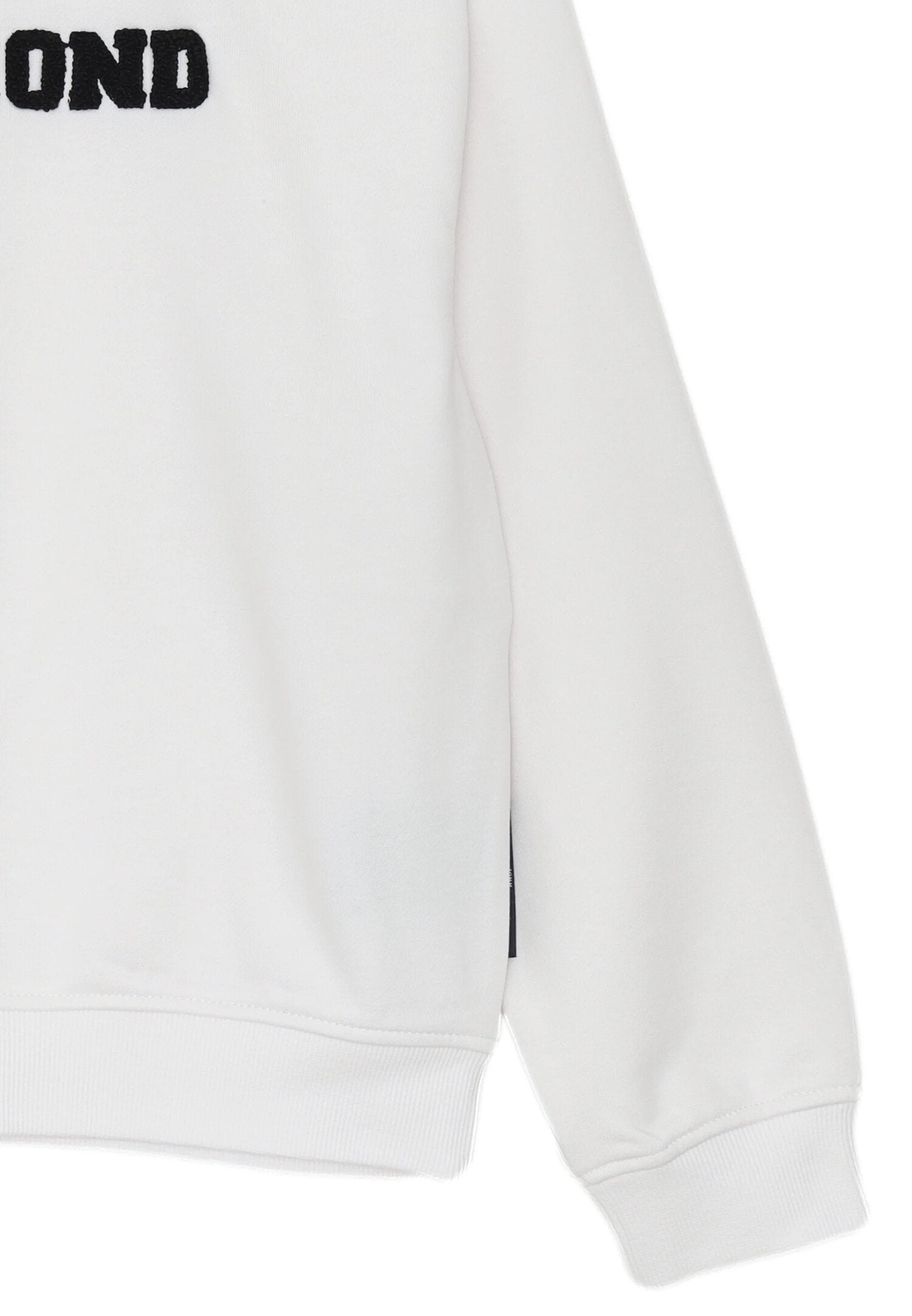 John Richmond Felpa Bianca Bambino In Cotone Girocollo Sportivo AI25