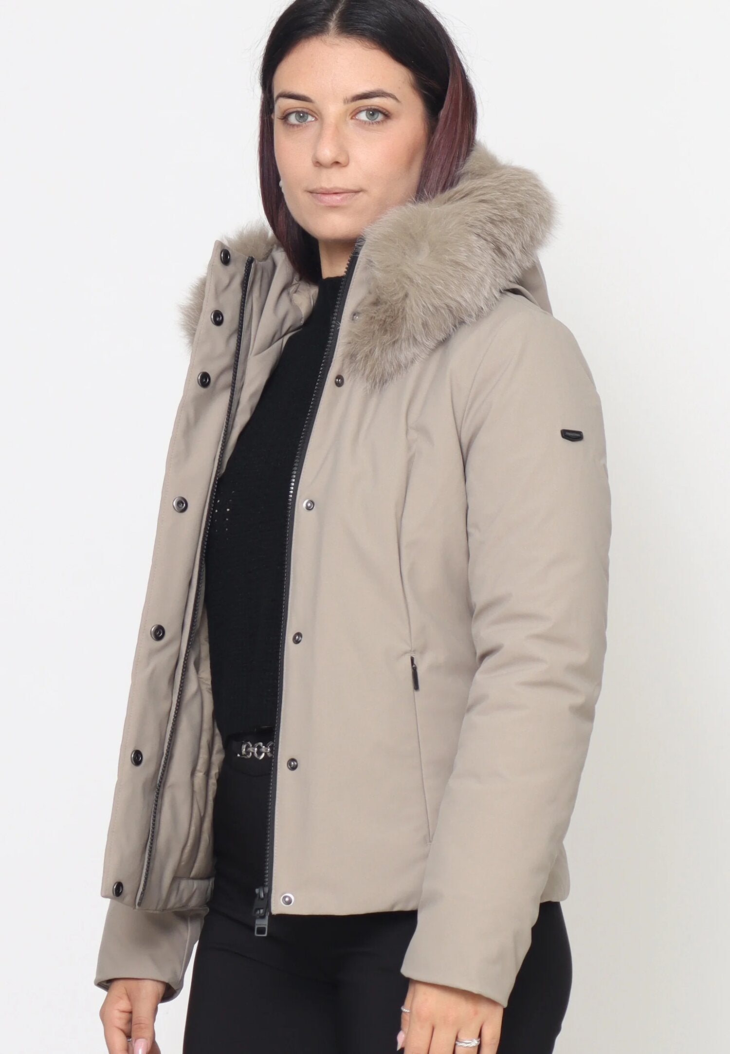 Refrigiwear Giubbotto Fango Donna In Tessuto Con Pelliccia Quotidiano AI25