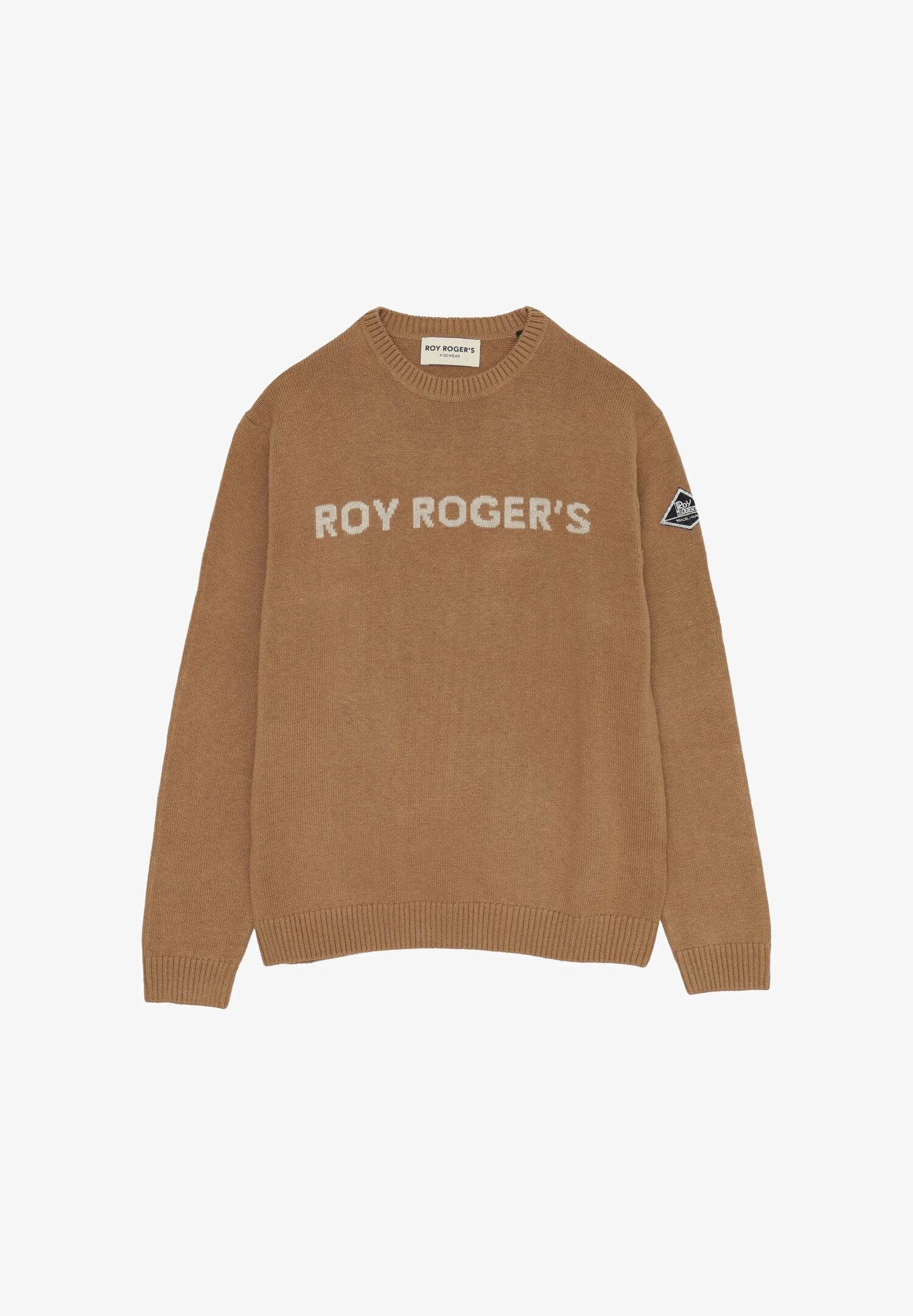 Roy Rogers maglione bambino e ragazzo cammello cotone e lana logo | CammarataMode