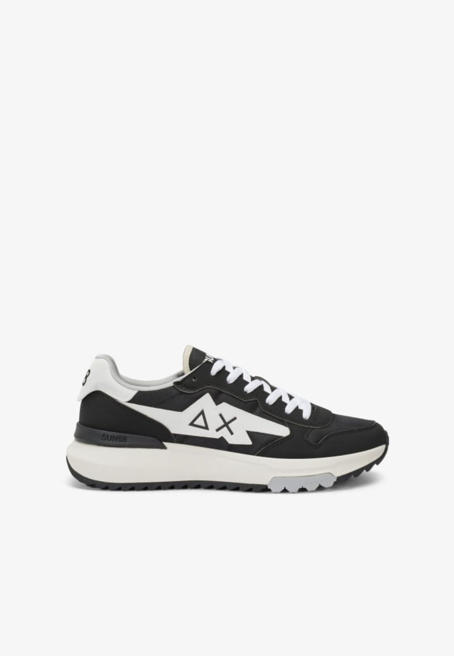 Sun68 Scarpe Nere e Bianche Con Logo Sul Lato Uomo Z36121_