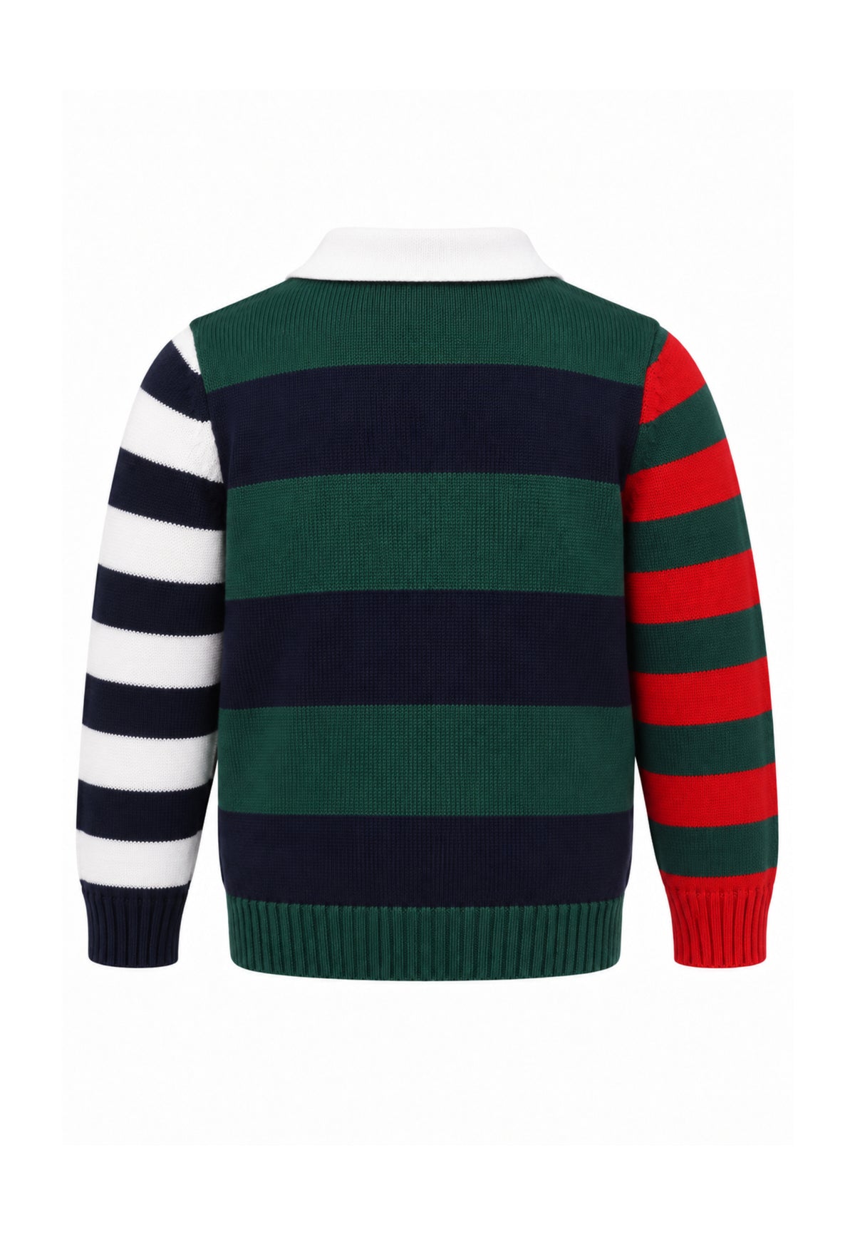 LA MARTINA maglia a polo in lana rasata verde con logo ricamo Bambini e ragazzi mab0064.verde_