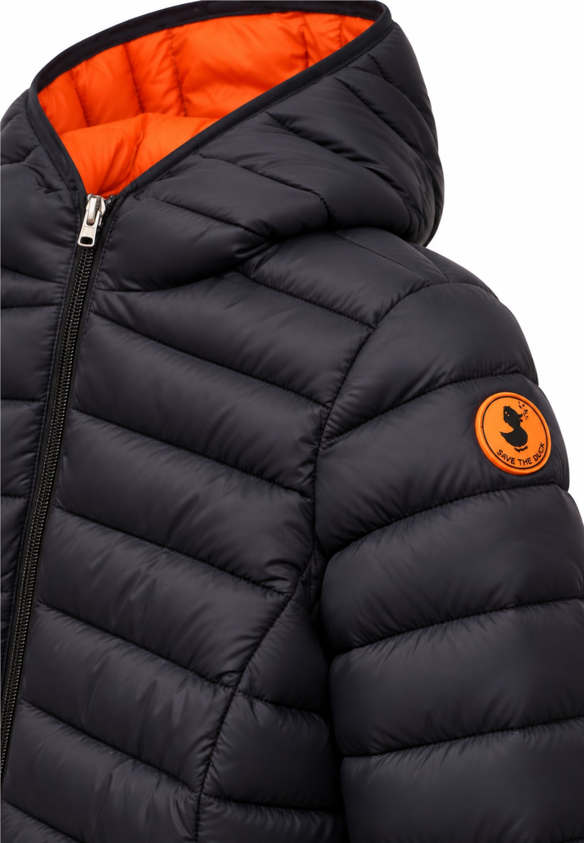 Save the Duck GIUBBOTTO NERO INVERNALE FODERA A CONTRASTO Bambini e ragazzi 08-J30650B.NE_