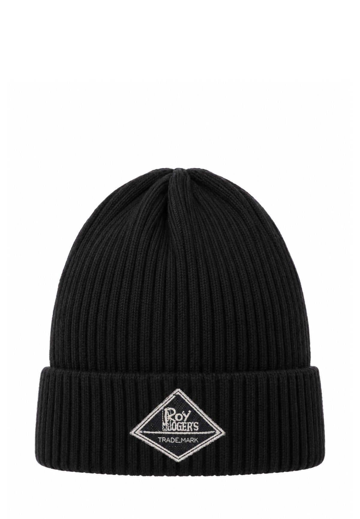 Roy Roger's CAPPELLO NERO IN MAGLIA CON LOGO PATCH Bambini e ragazzi RX397/00.NE_