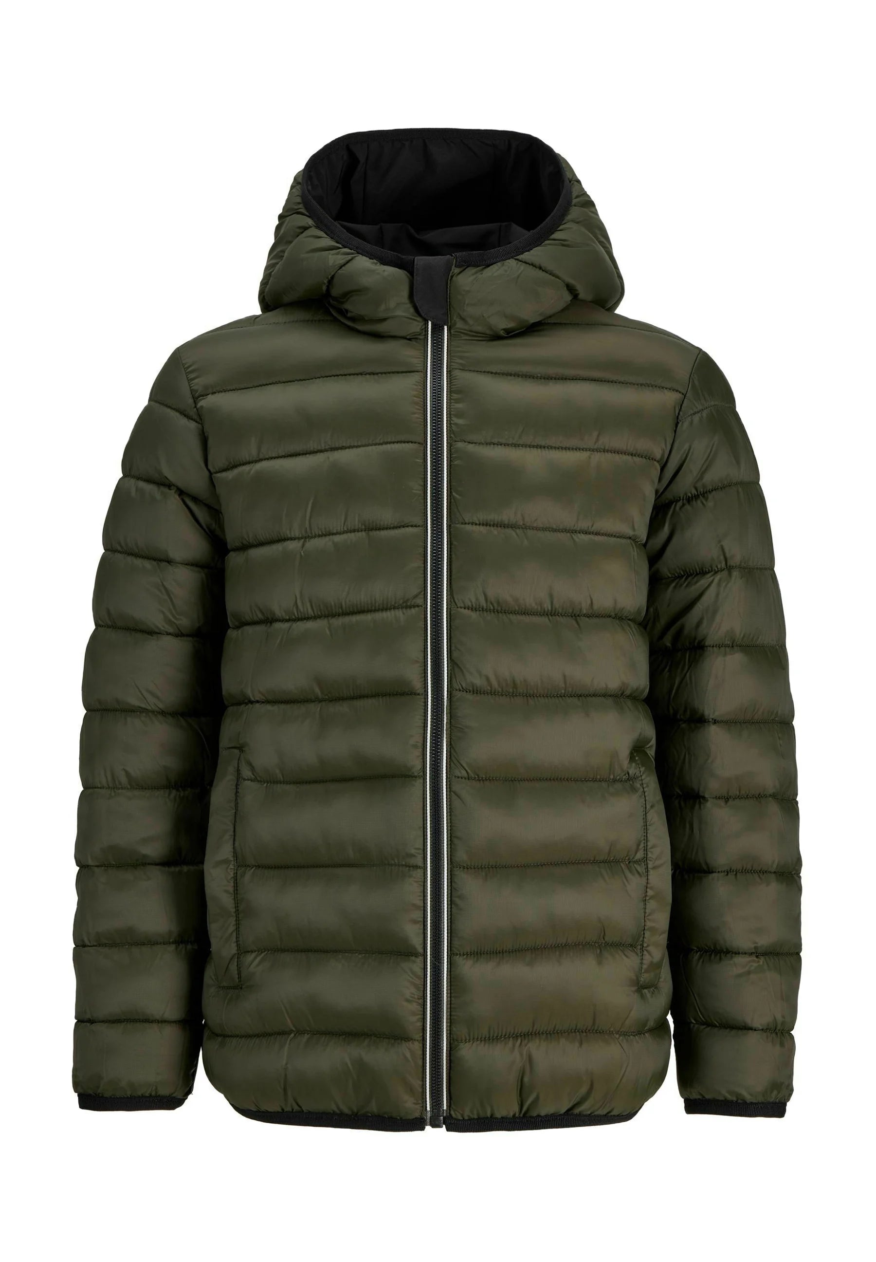 Jack & Jones GIUBBOTTO REVERSIBILE NERO INTERNO VERDE CON CAPPUCCIO Bambini e ragazzi 12299420.NE_