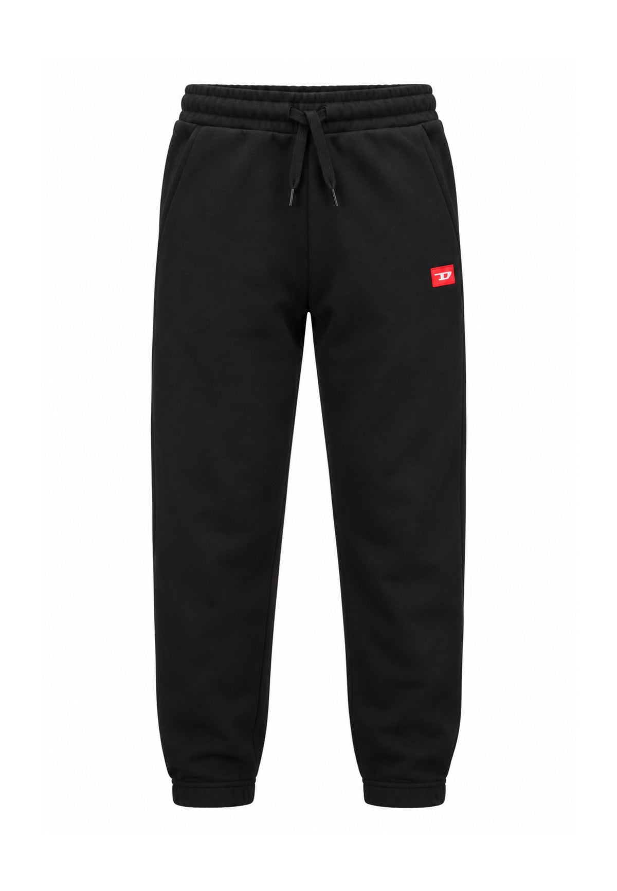 Diesel PANTALONI NERI DA TUTA CON MINI LOGO ROSSO Bambini e ragazzi PXGIN.NE_