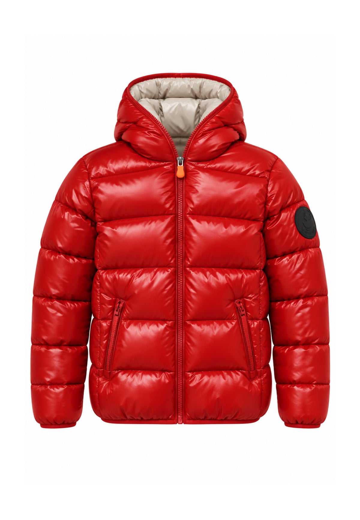 Save the Duck GIUBBOTTO ROSSO LUCIDO CON FODERA A CONTRASTO Bambine e ragazze 13-J38090G.RO_