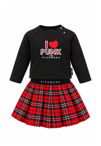 John Richmond completo t shirt + gonna Bambine e ragazze ria26085ts+ria26079go.ne_