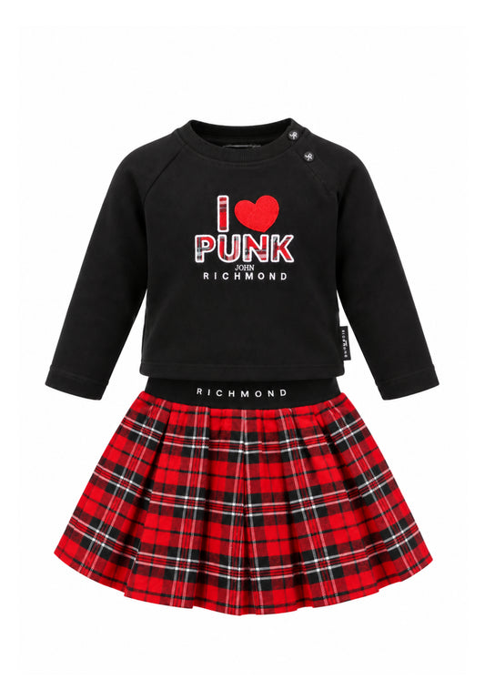 John Richmond completo t shirt + gonna Bambine e ragazze ria26085ts+ria26079go.ne_