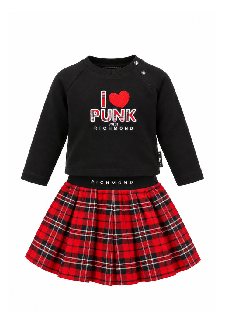 John Richmond completo t shirt + gonna Bambine e ragazze ria26085ts+ria26079go.ne_