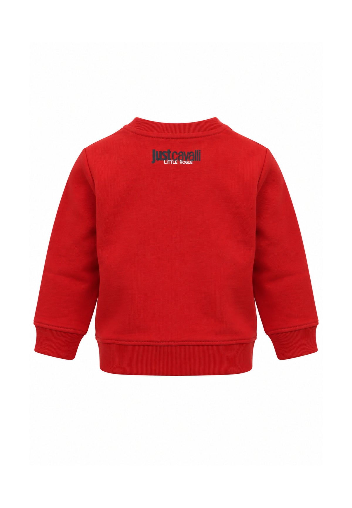 JUST CAVALLI FELPA ROSSA A GIROCOLLO CON LOGO CENTRALE NERO Bambini e ragazzi JIA26051FE.RO_