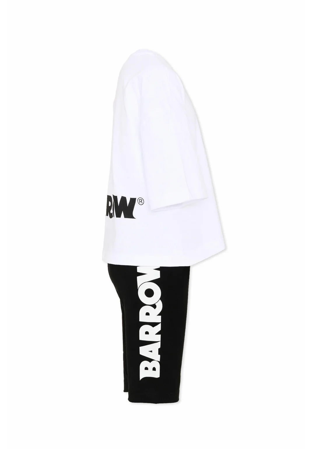 BARROW COMPLETO TSHIRT BIANCA E CICLISTA NERO CON LOGO SMILE Bambine e ragazze S6BKJGTL165_