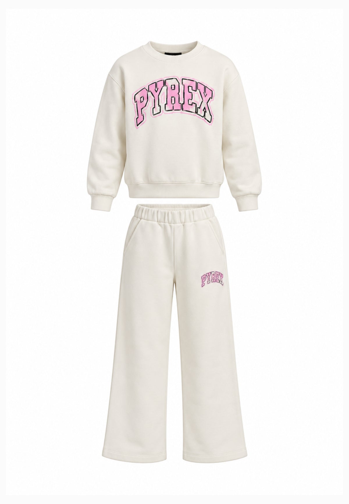 Pyrex TUTA PANNA CON LOGO GRAFFITI CENTRALE Bambine e ragazze 26IPK46321.PANNA_