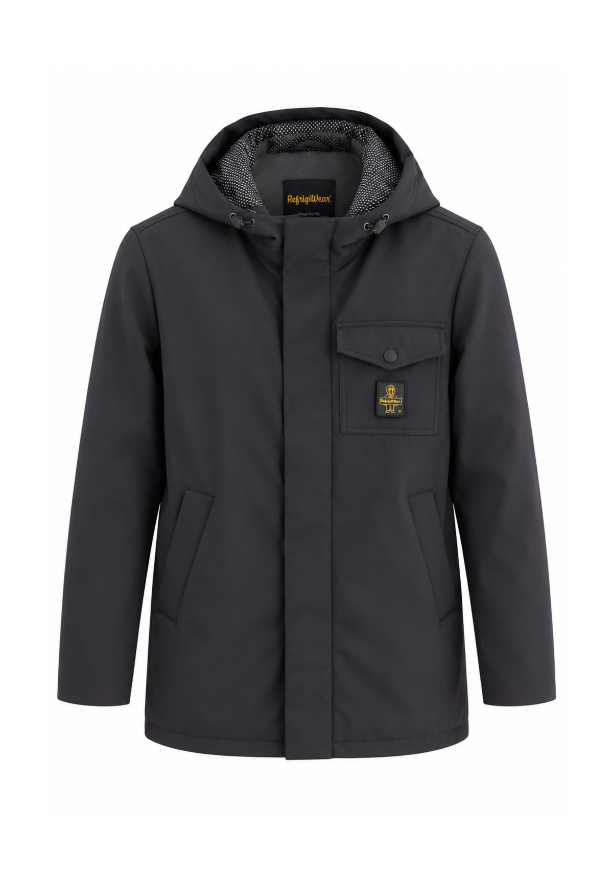 REFRIGIWEAR GIUBBOTTO NERO LUNGO SOFTSHELL Uomo LONG SPEED.NE_