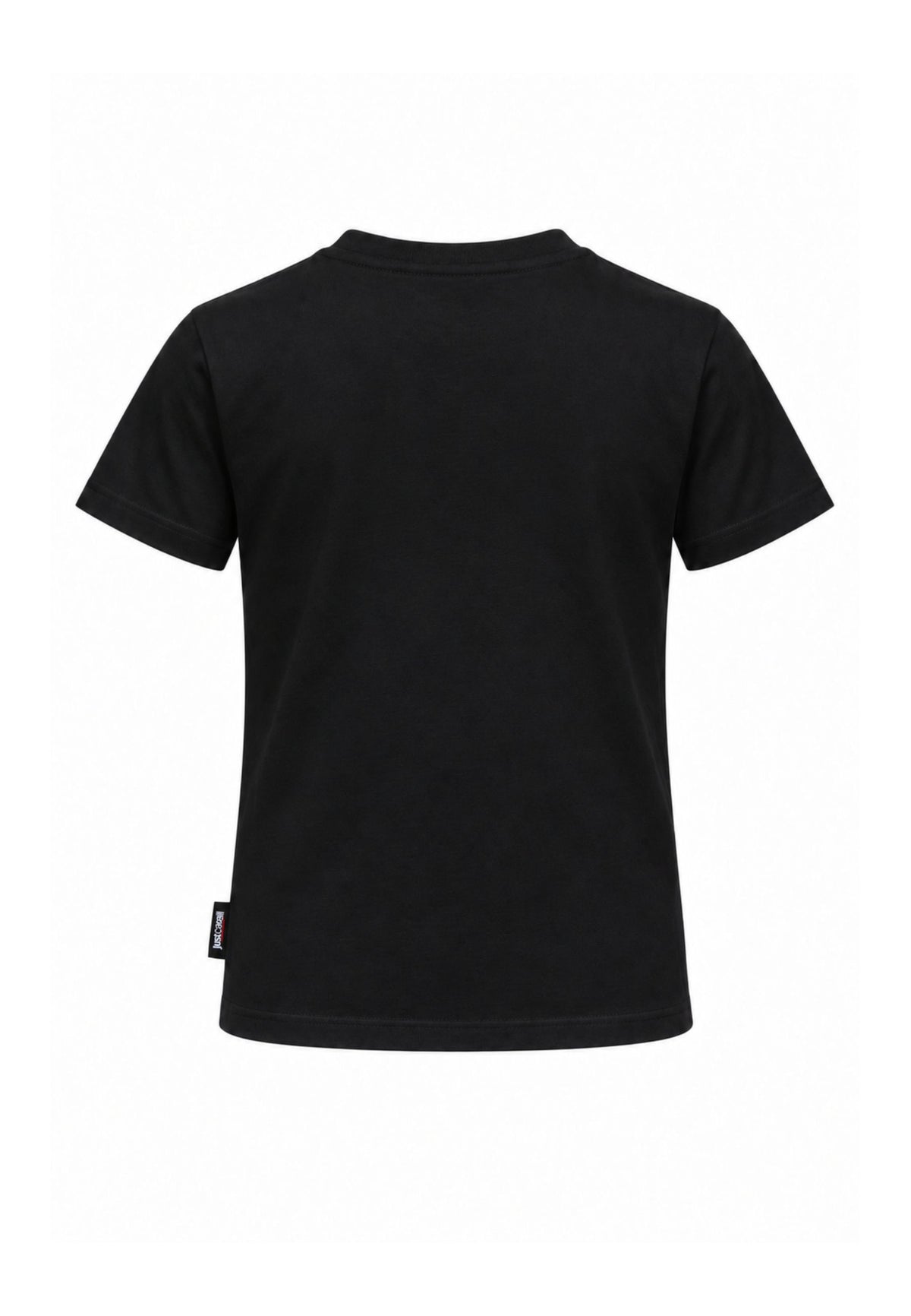 JUST CAVALLI tshirt NERA CON LOGO BORCHIATO Bambine e ragazze jba26156ts.ne_