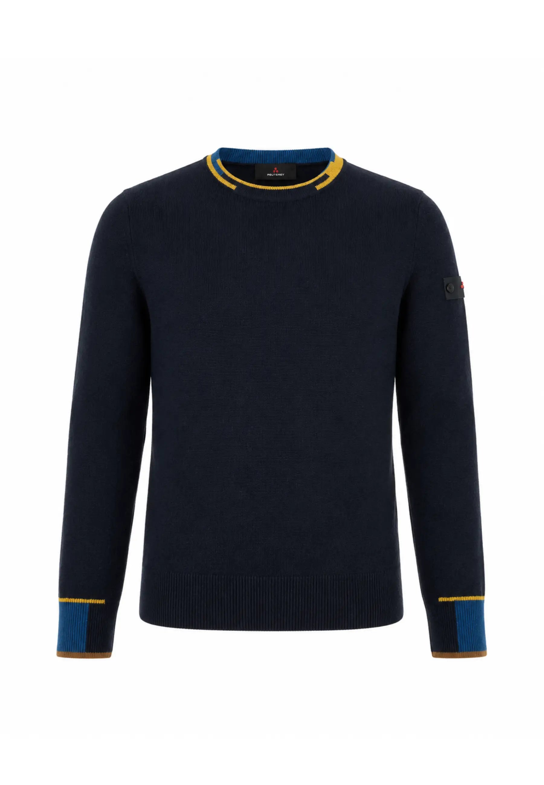 Peuterey MAGLIONE BLU N LANA RASATA GIROCOLLO MULTICOLOR Bambini e ragazzi MARLON01KID.BLU_