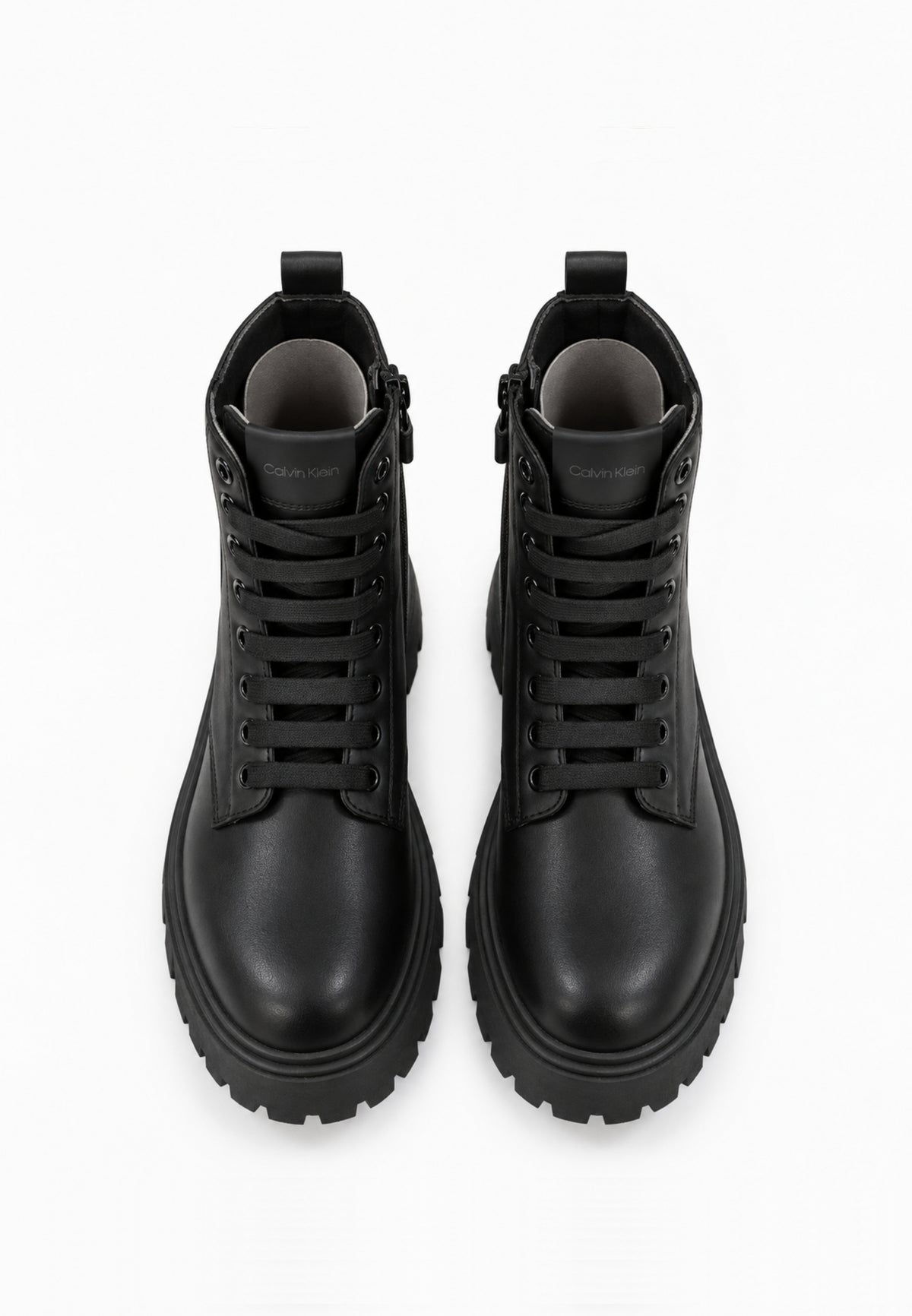 CALVIN KLEIN TRONCHETTO NERO ANFIBIO CON LACCI Bambine e ragazze 225-V4A5-83430-1355999.NE_
