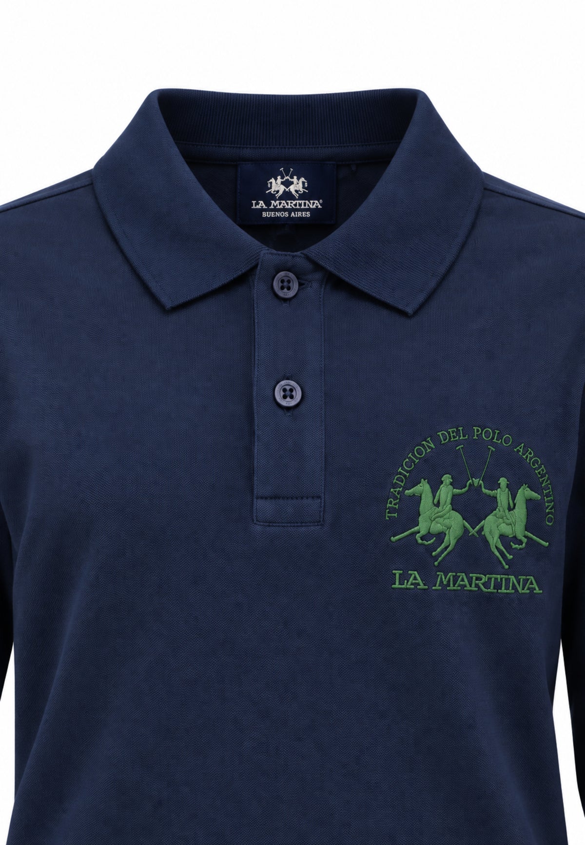 LA MARTINA polo blu ricamo logo Bambini e ragazzi mab0355.blu_