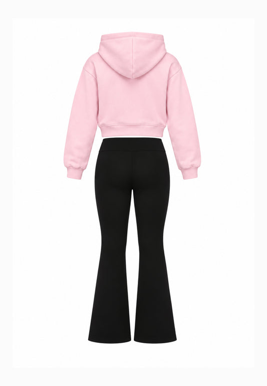 Disclaimer completo rosa felpa con cappuccio crop Bambine e ragazze 26IDK59206.ROSA_
