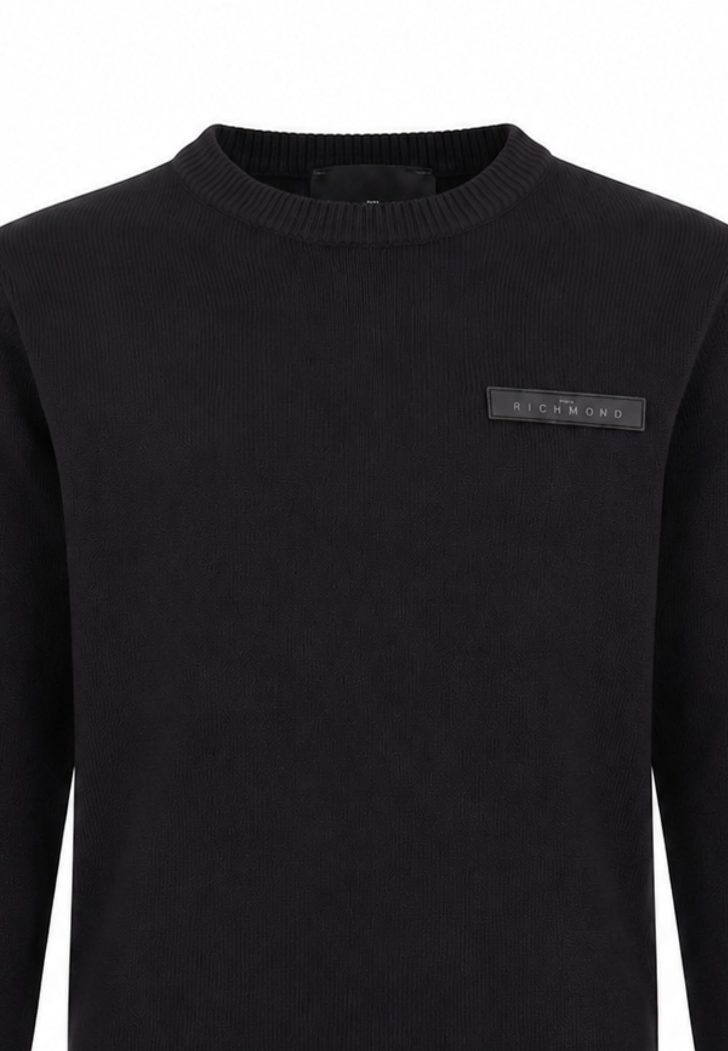 John Richmond maglia NERA CON TAGHETTA APPLICATA Bambini e ragazzi rba26026ma.ne_