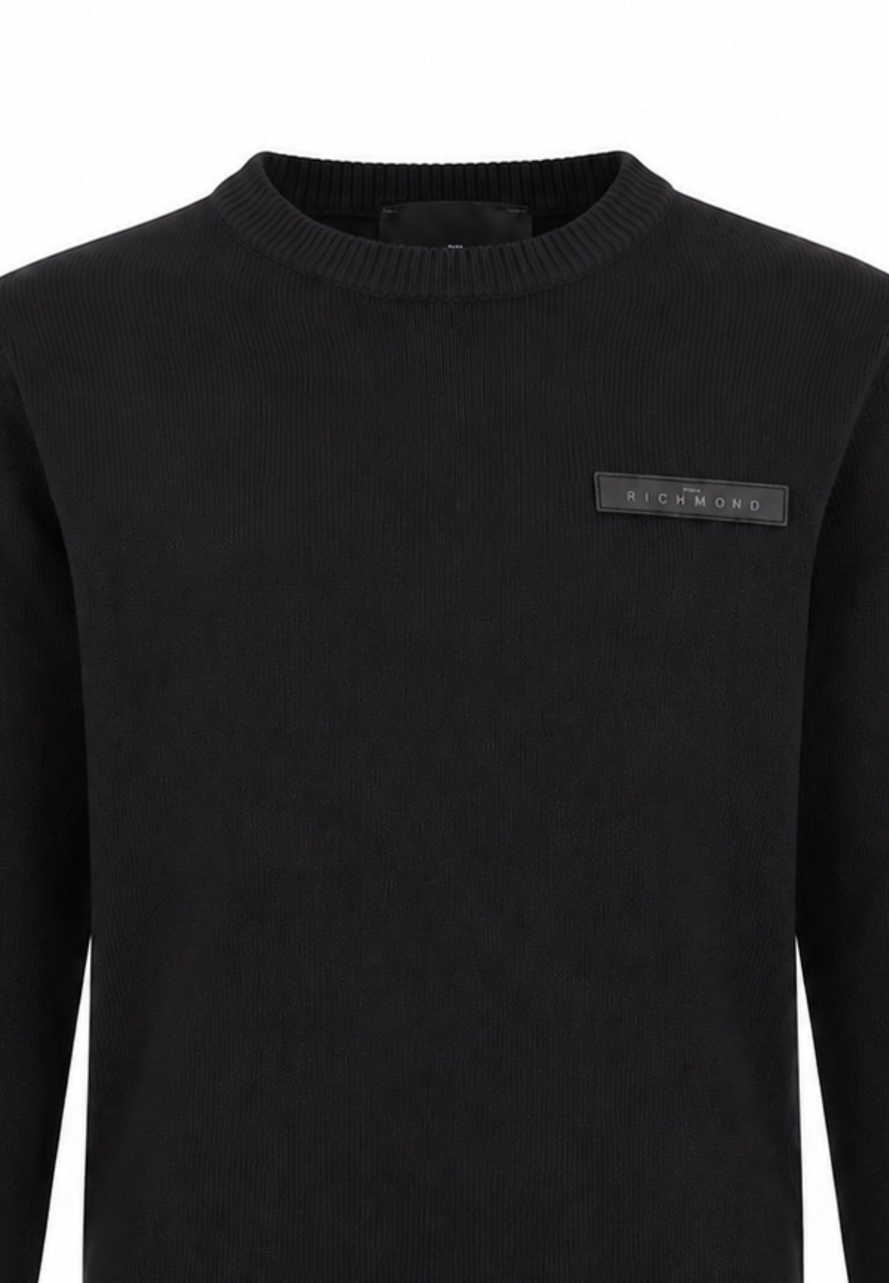 John Richmond maglia NERA CON TAGHETTA APPLICATA Bambini e ragazzi rba26026ma.ne_