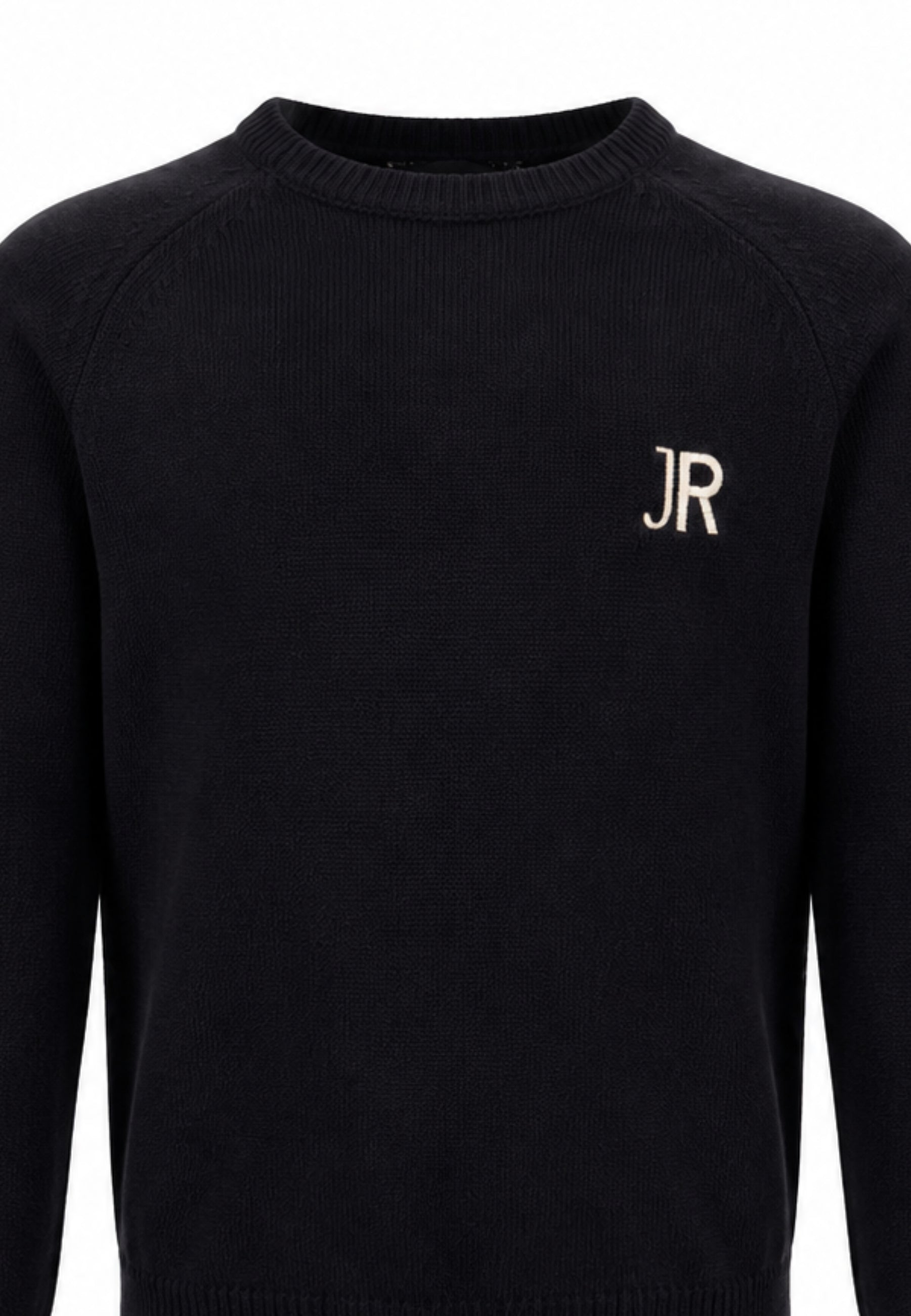 John Richmond maglia NERA CON LOGO JR BIANCO RICAMATO E STRISCE SUL RETRO Bambini e ragazzi rba26046ma.ne_