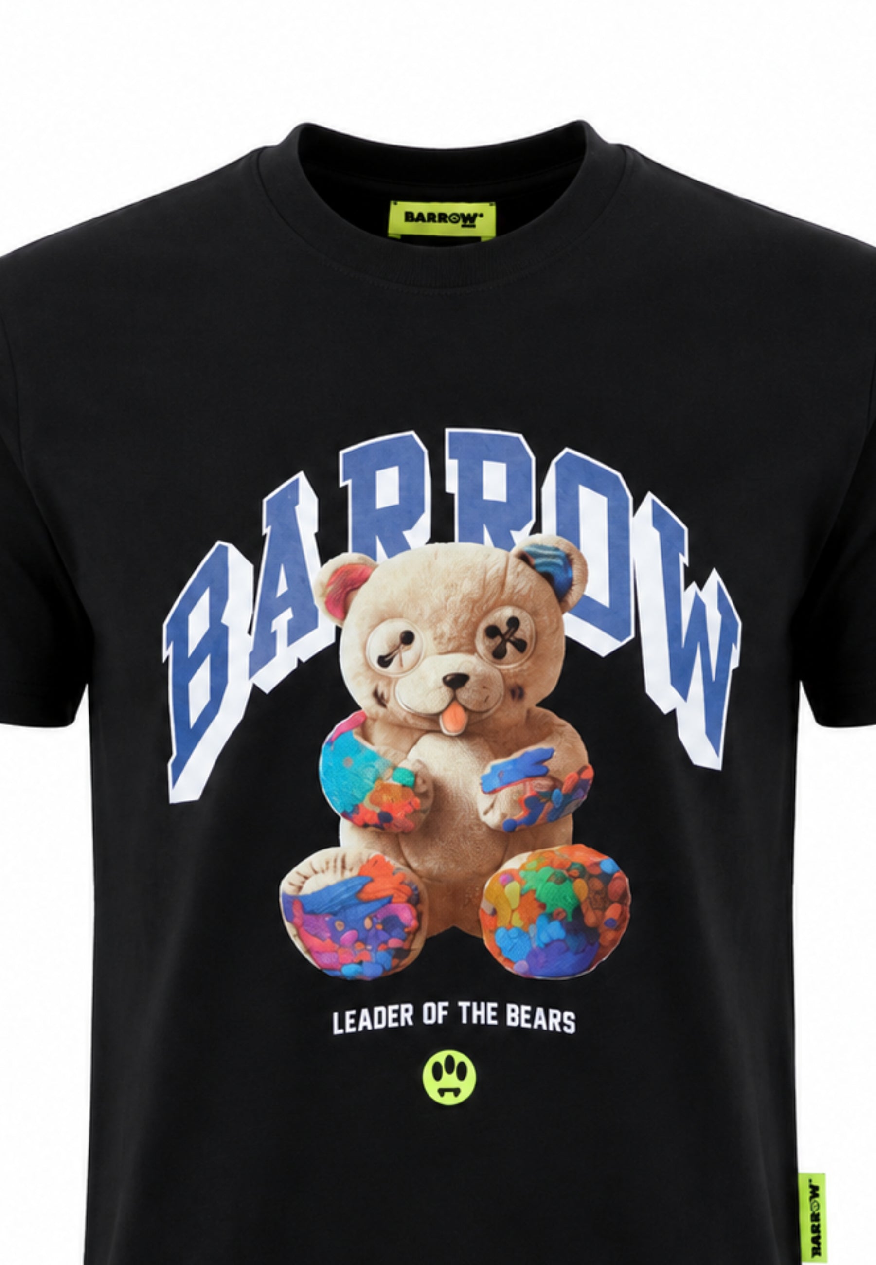 BARROW T SHIRT NERA A MEZZE MANICHE CON STAMPA ORSO Bambini e ragazzi F6BKJUTH027.NE_