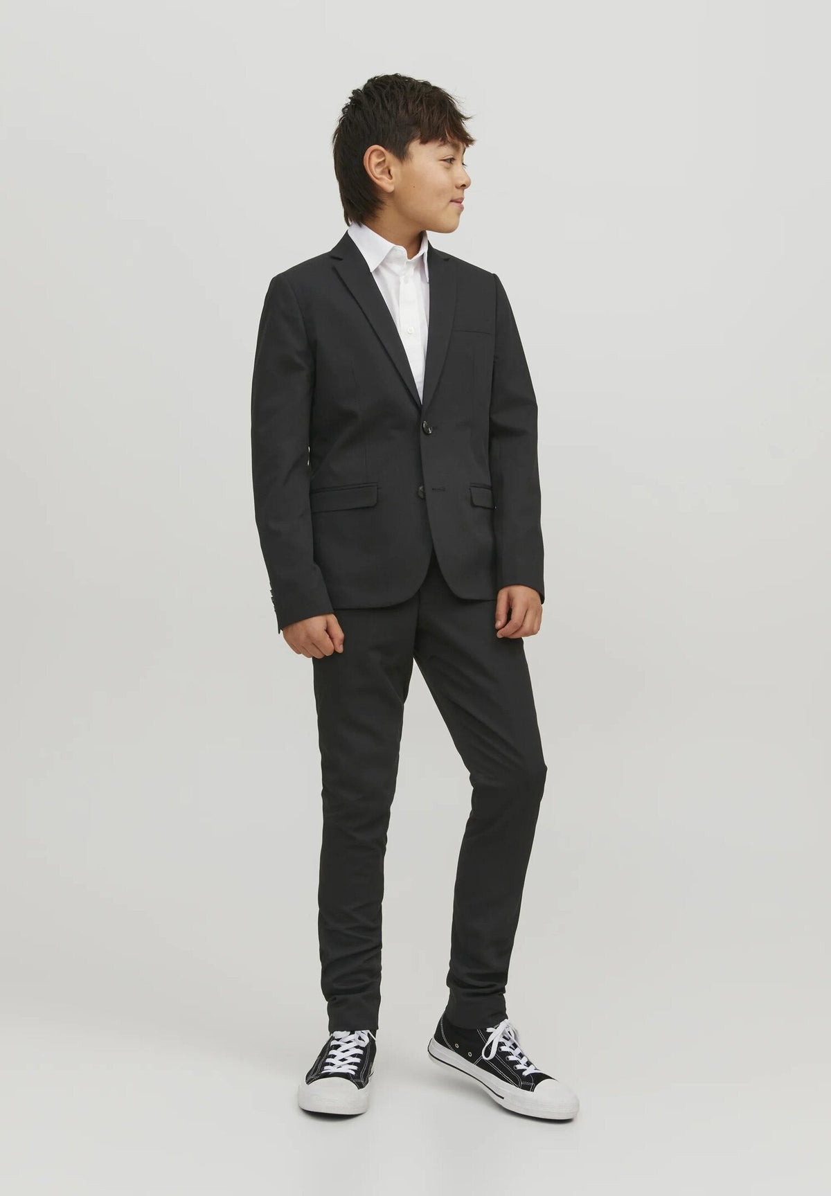 cammaratamode jack jones junior pantaloni eleganti bambino e ragazzo neri slim fit 12203547.NE_