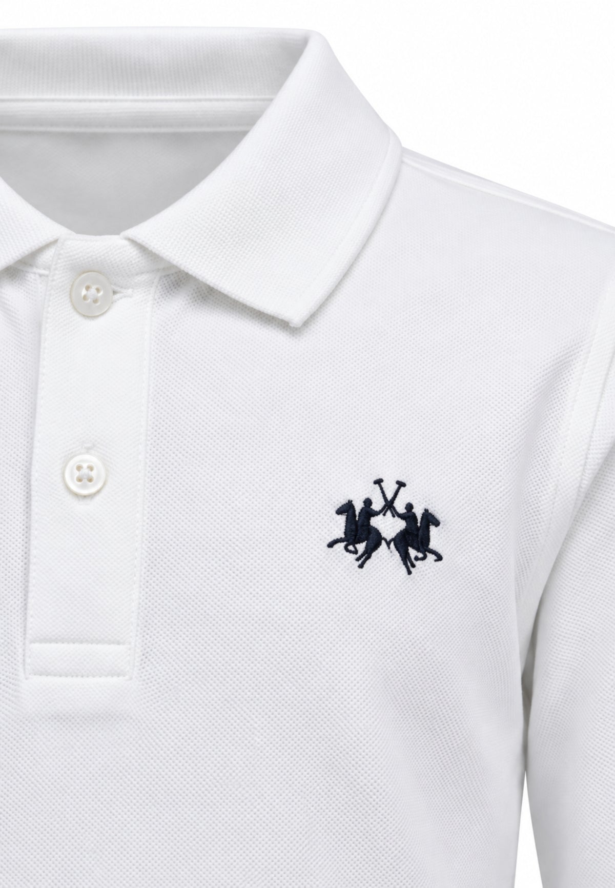 LA MARTINA polo panna ricamo logo piccolo Bambini e ragazzi mab0357.panna_