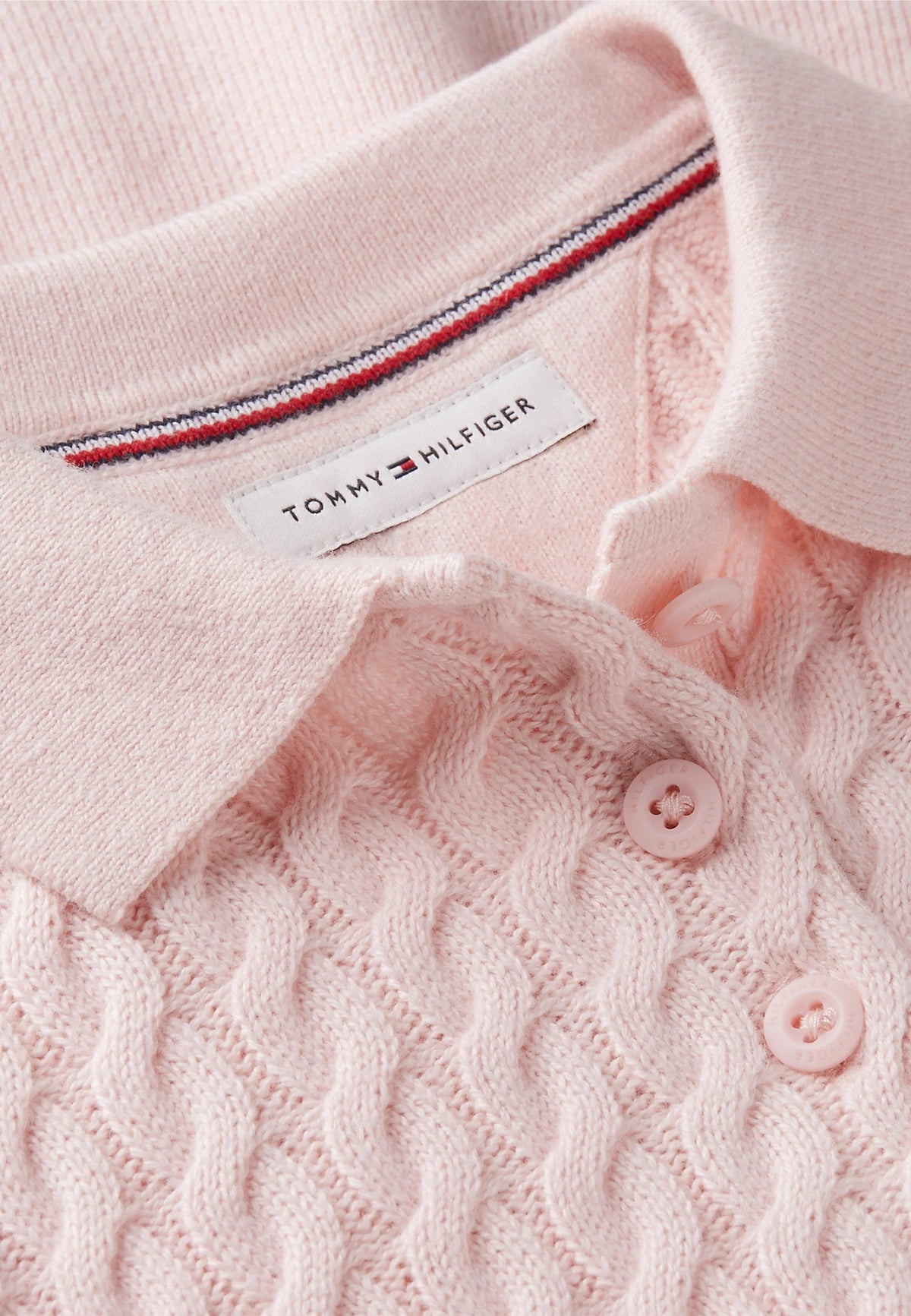 TOMMY HILFIGER vestito ROSA INTRECCIATO POLO Bambine e ragazze kn0kn02308tgq.rosa_